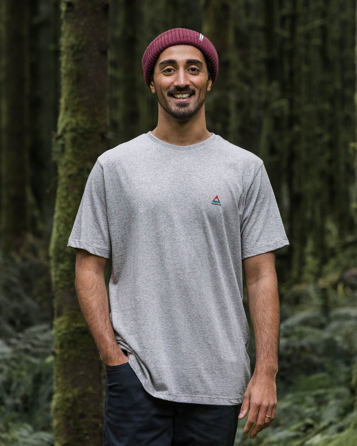 Classic Logo Organic Cotton T-Shirt - Mid Grey Marl - Lifestyle