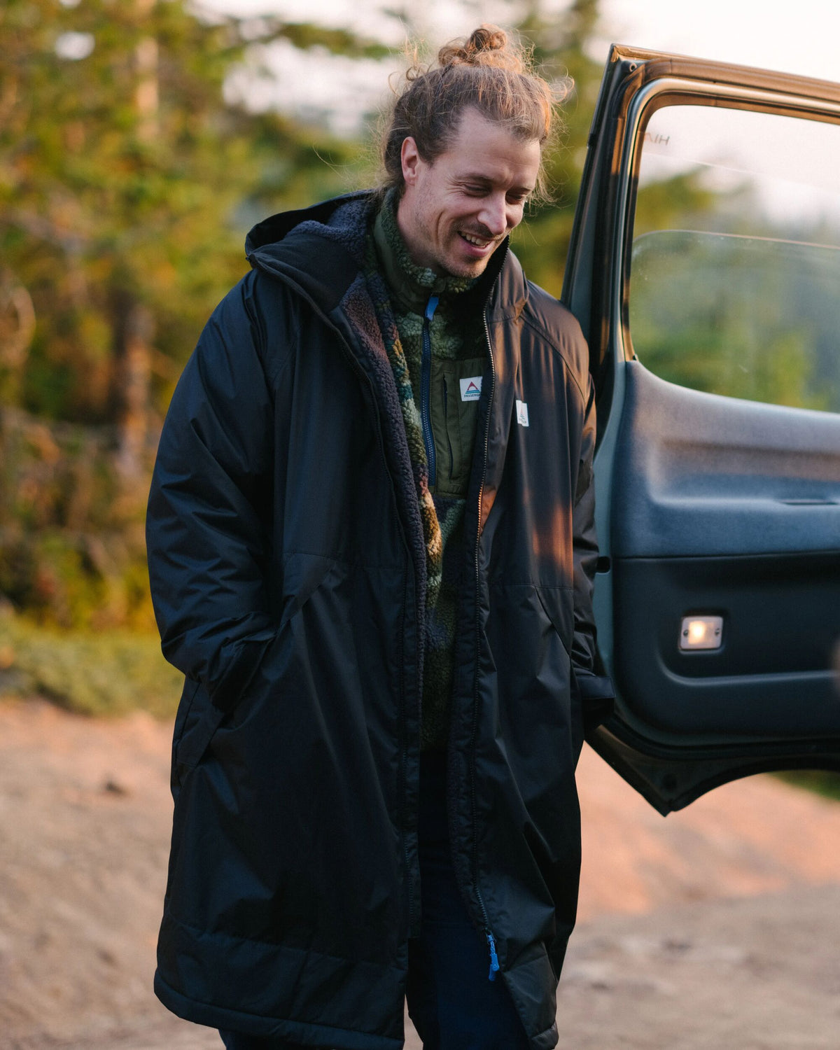 Tempest Recycled Waterproof Changing Robe - Black - Lifestyle - Male