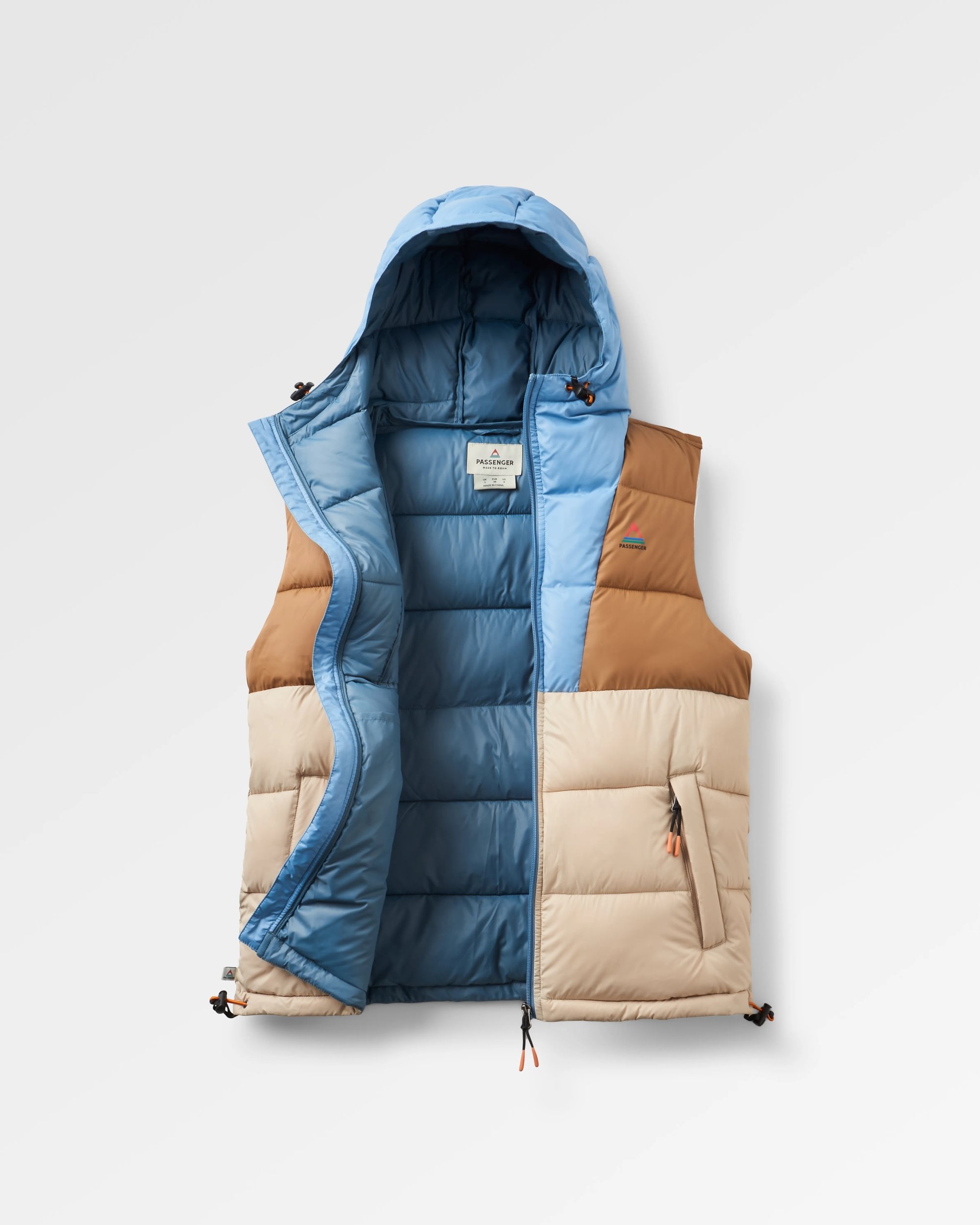 Kai Recycled Insulated Gilet - Toffee/Stone - Flatlay