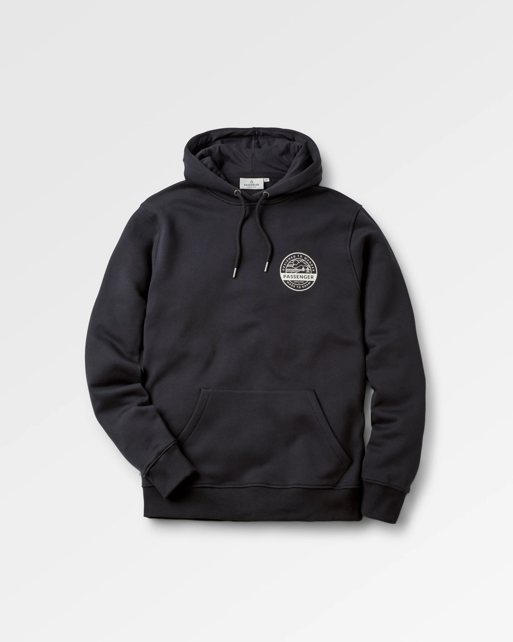 Odyssey Organic Cotton Hoodie - Black - Flatlay