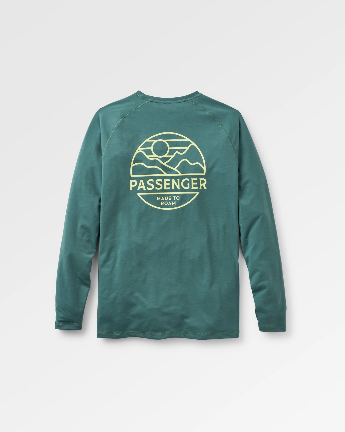 Sedona Recycled Active LS T-Shirt - Deep Ocean - Flatlay