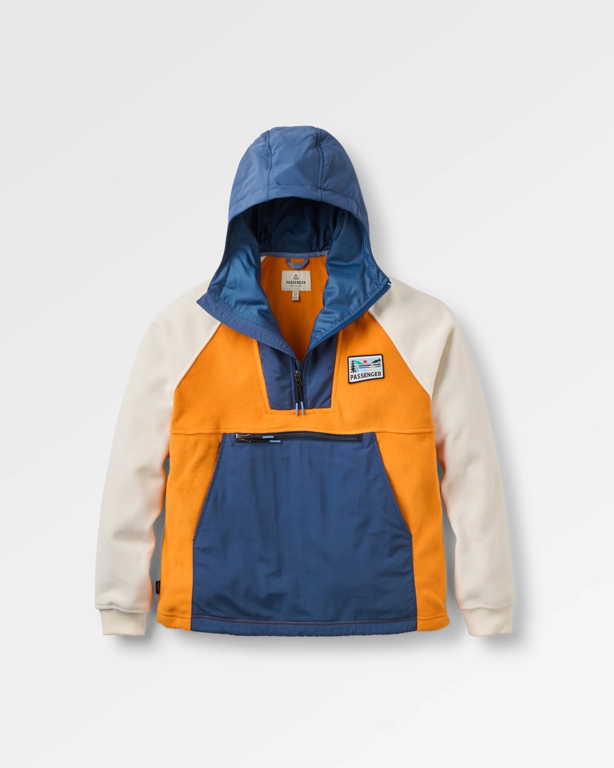 Alexander Hooded Polartec® Fleece - Sunrise Orange - Flatlay
