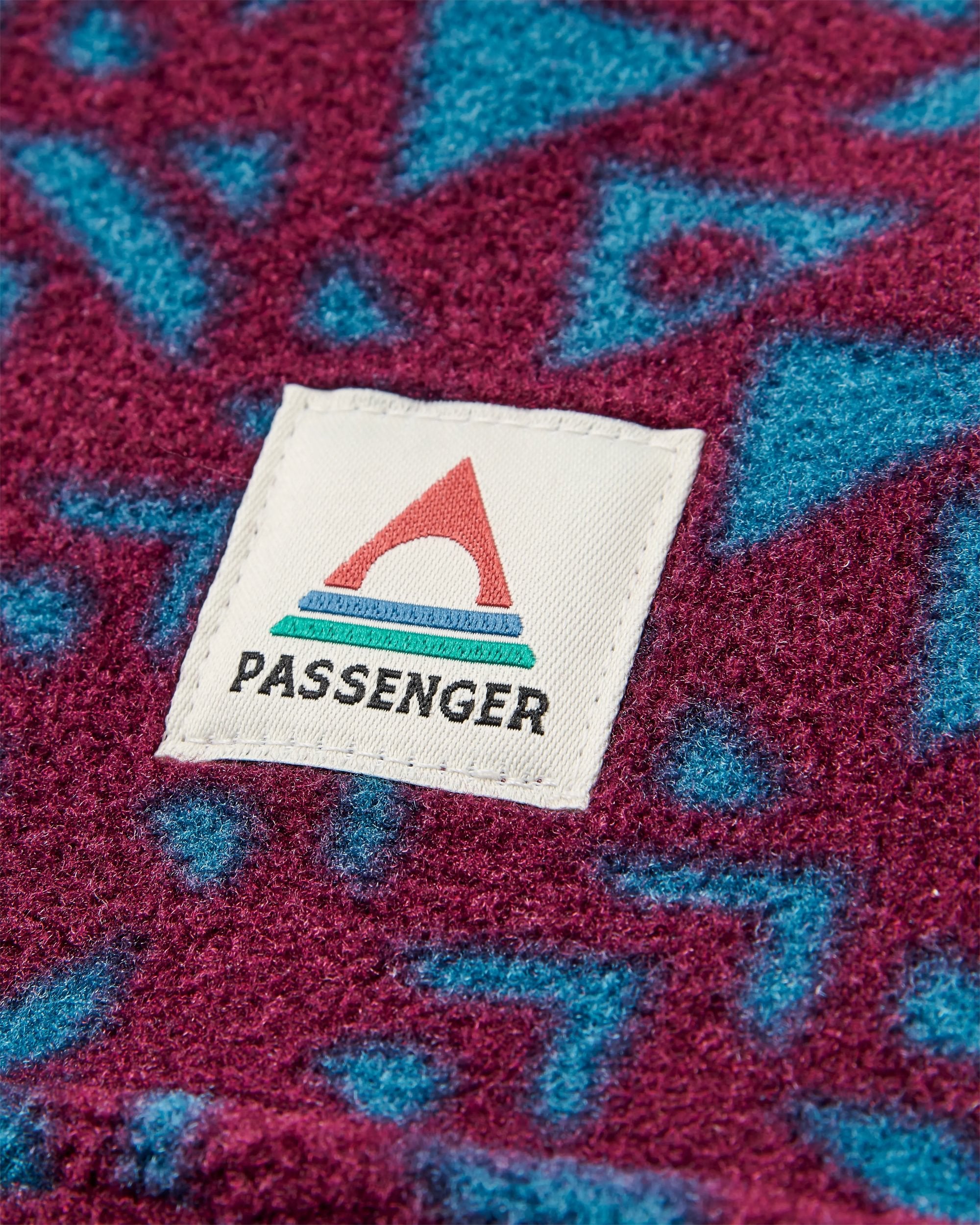 Dusk Polar Fleece - Diagonal Geo Fig - Flatlay