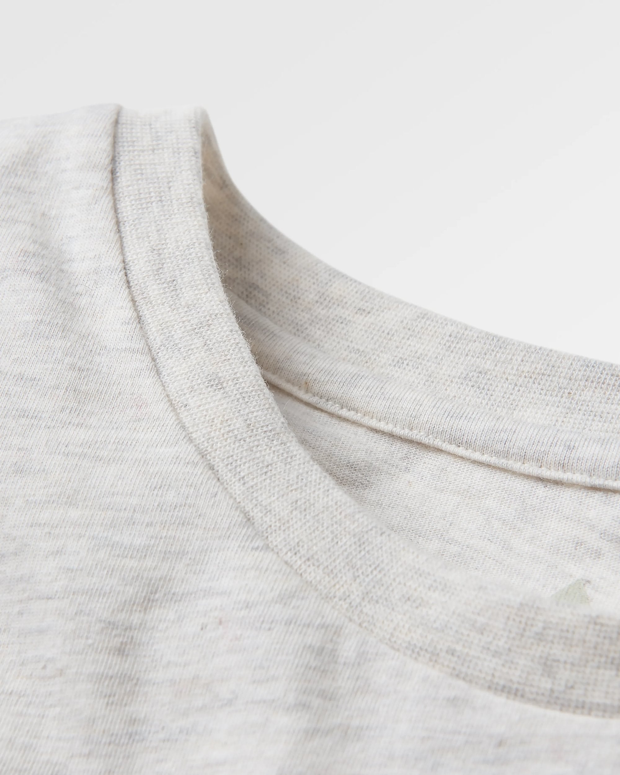 Yuca Organic Cotton T-Shirt - Birch Marl - Flatlay