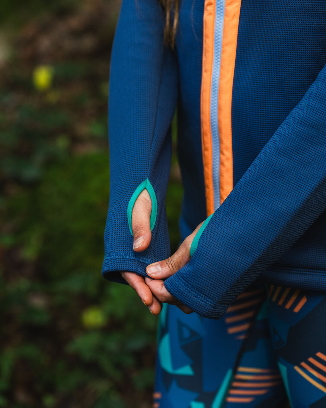 Slope Hooded Recycled Fleece - Dark Denim - Lifestyle