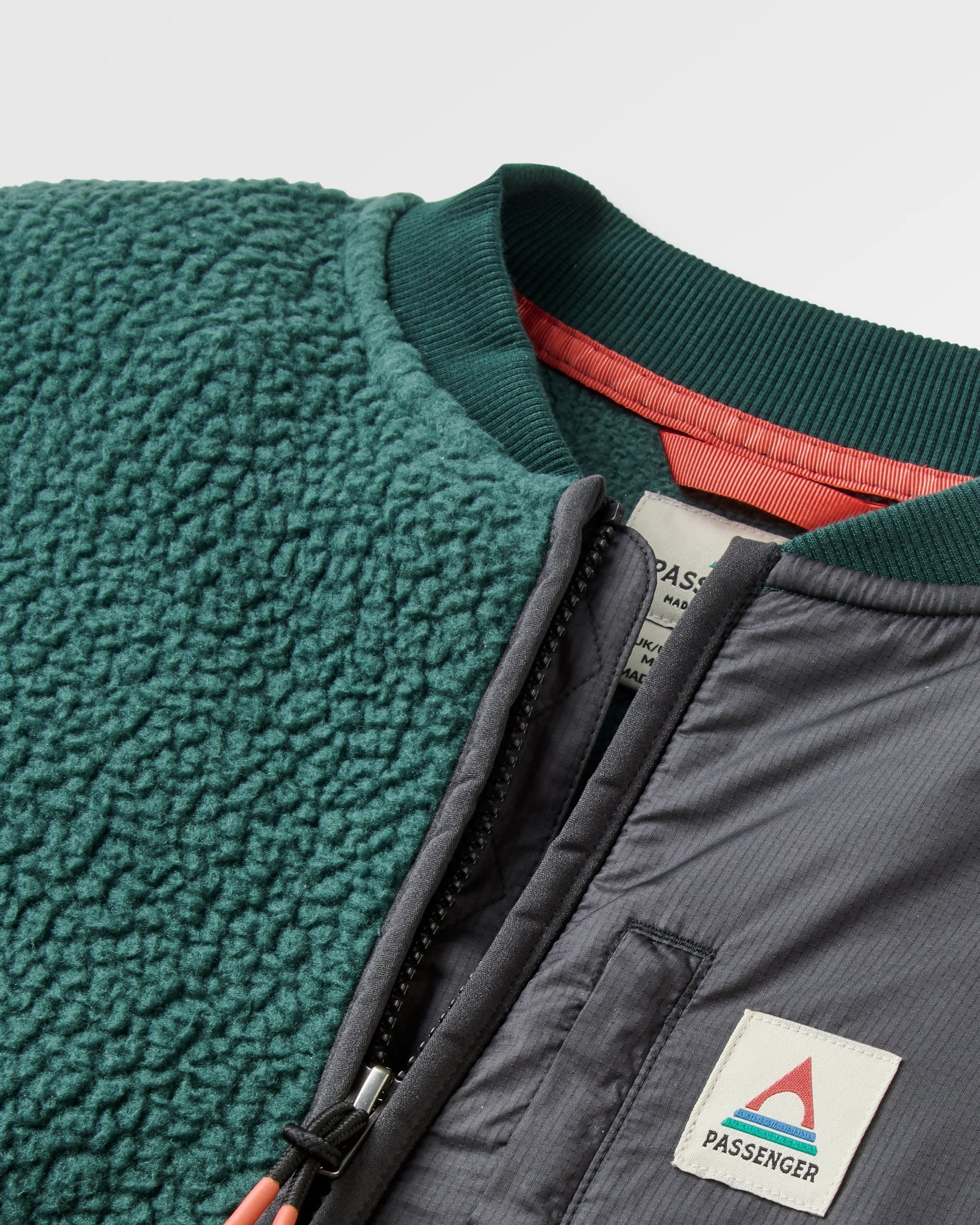 Reconnect Recycled Sherpa Fleece - Dark Fern - Flatlay