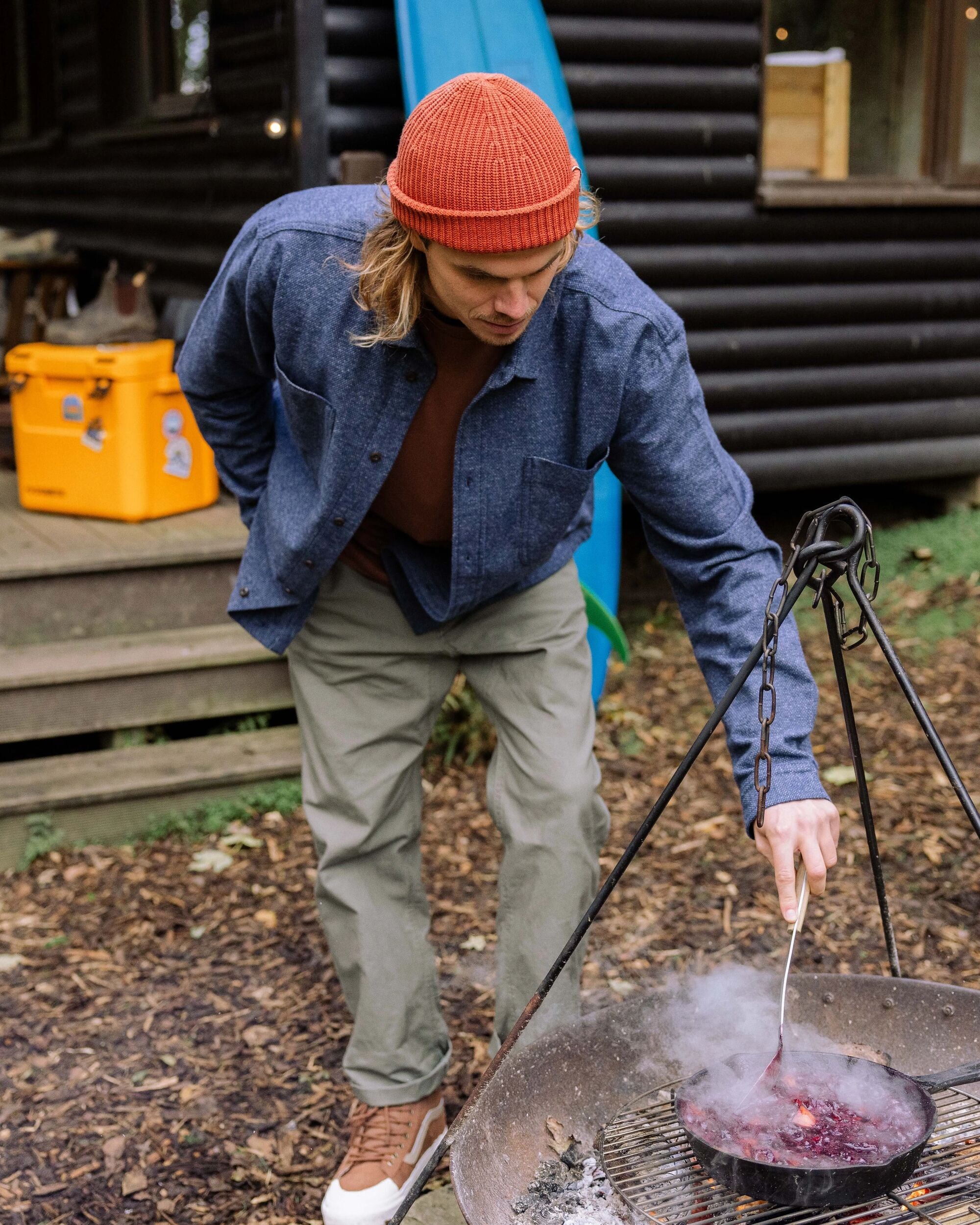 Backcountry Flannel Shirt - Rich Navy/Birch - Lifestyle
