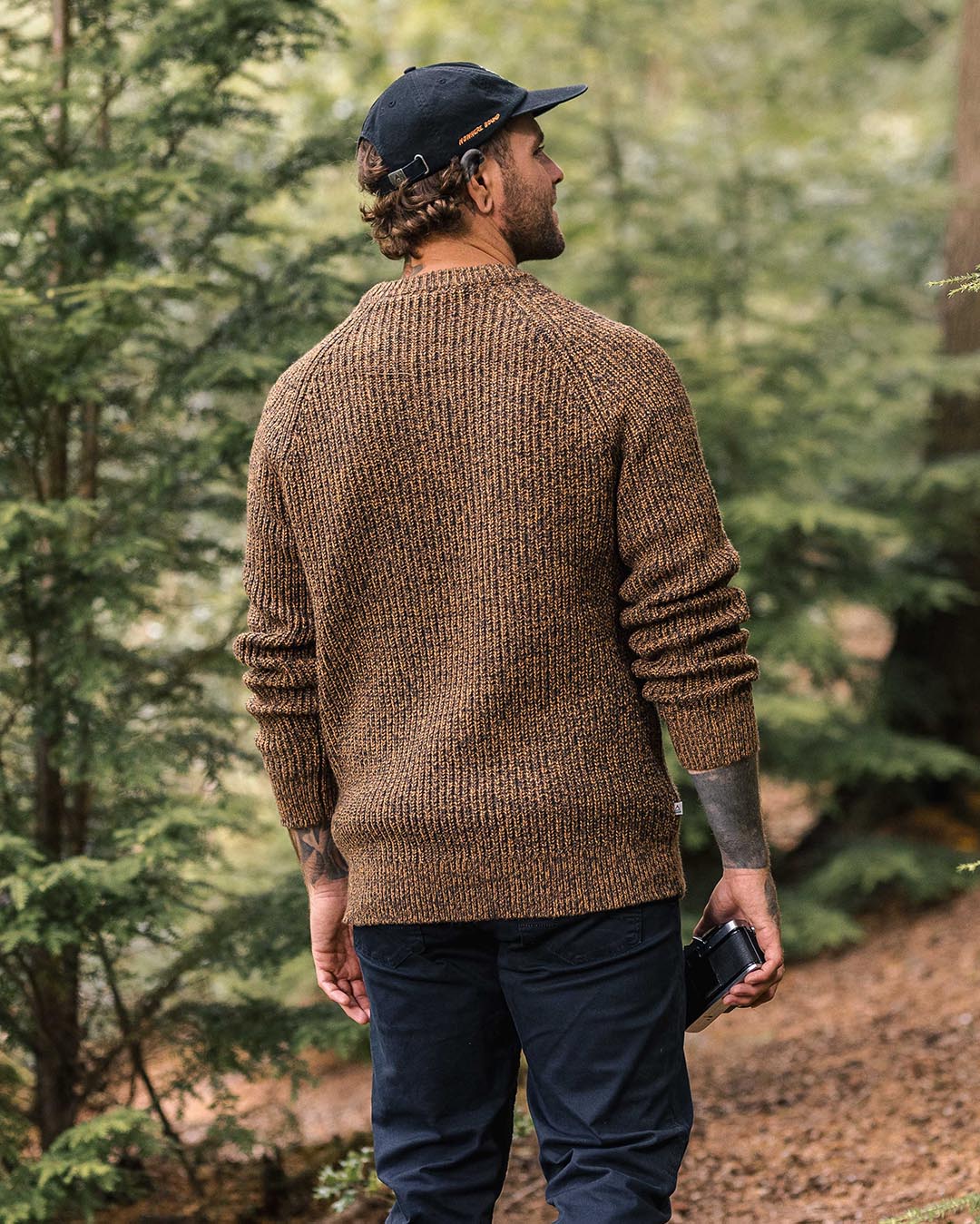 Fog Recycled Knitted Jumper - Dusty Ochre - Lifestyle
