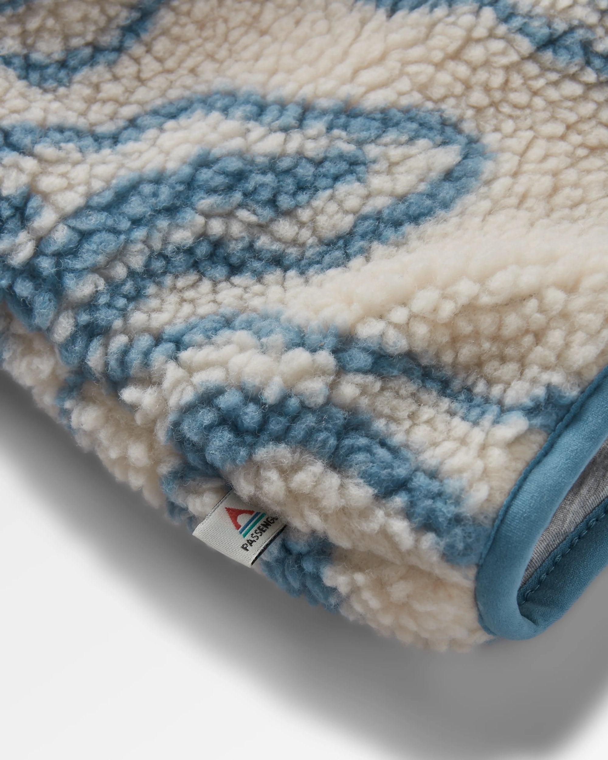 Sefton Recycled Deep-Pile Sherpa Full Zip Fleece - Strata Swirl Birch - Flatlay