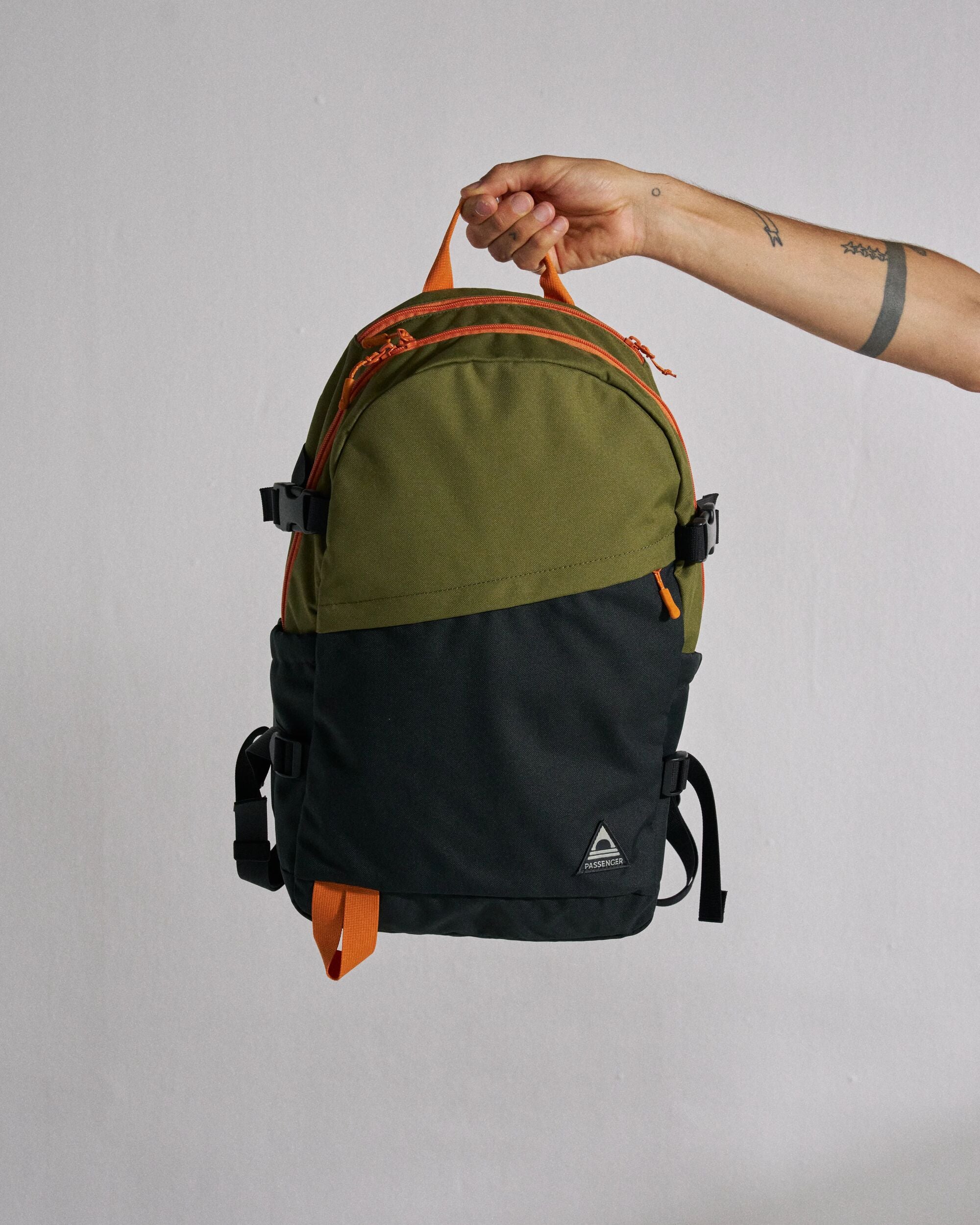 Boondocker Zip 22L Backpack - Black/Khaki - Studio Model
