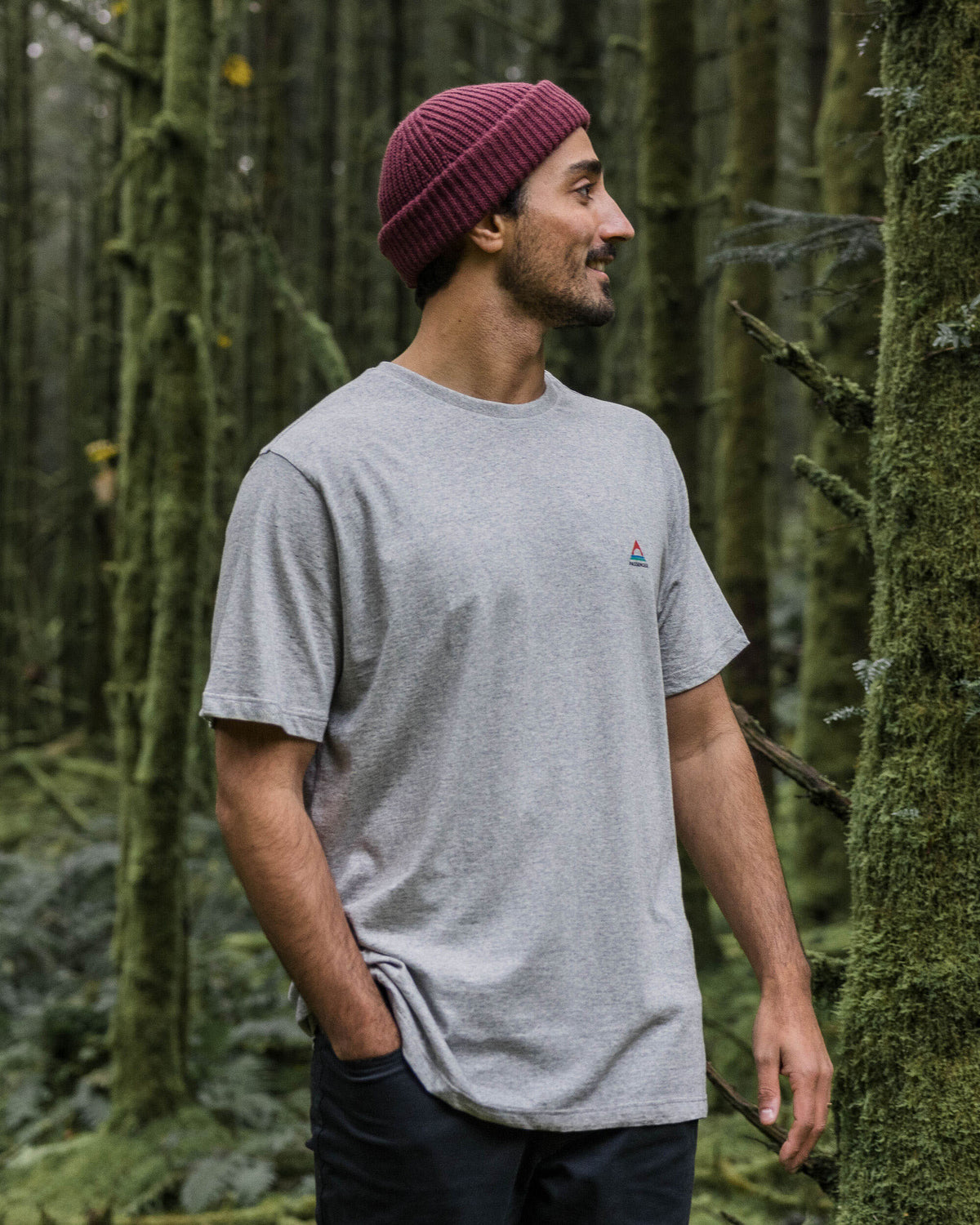 Classic Logo Organic Cotton T-Shirt - Mid Grey Marl - Lifestyle