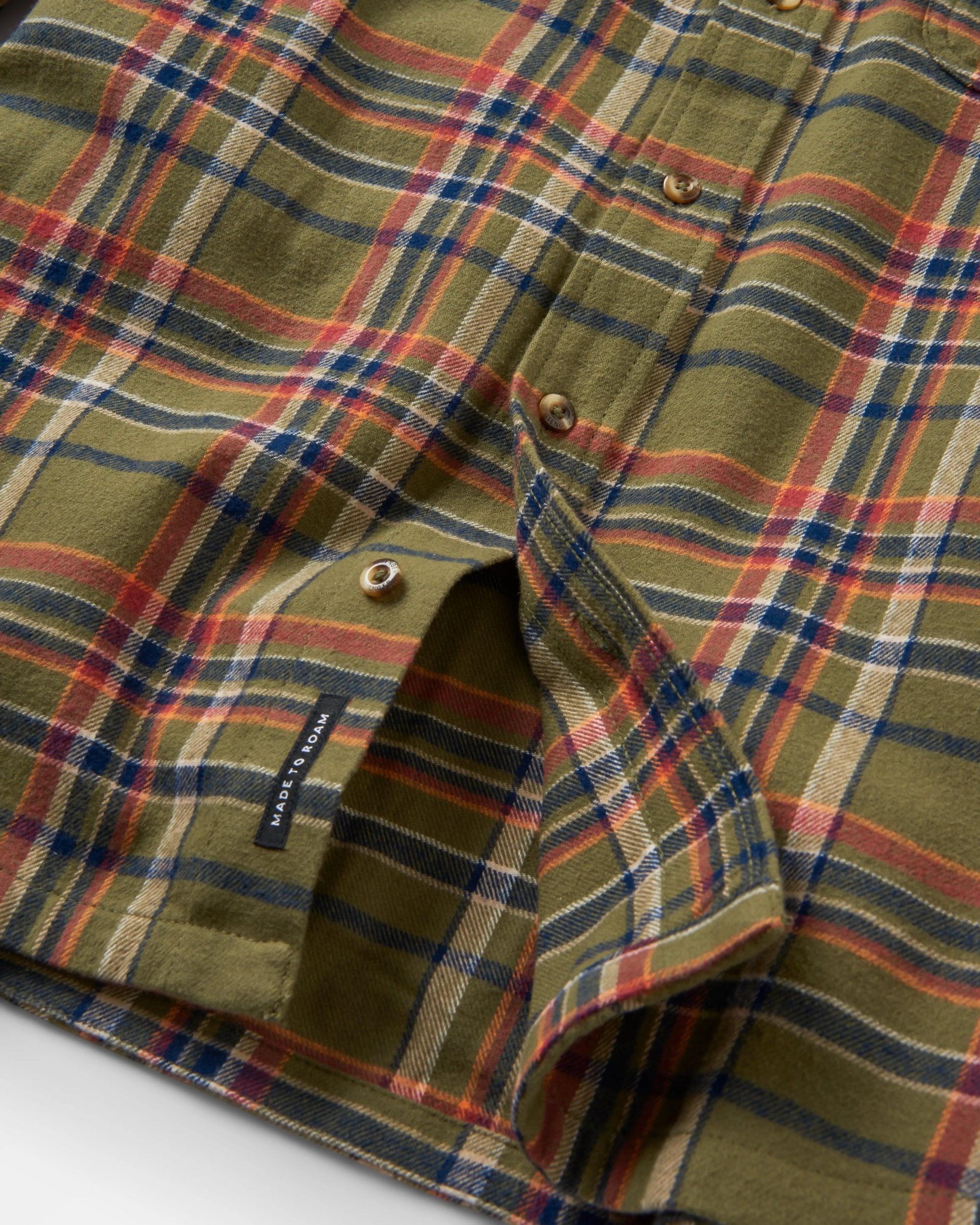 Backcountry Check Shirt - Khaki Check - Flatlay