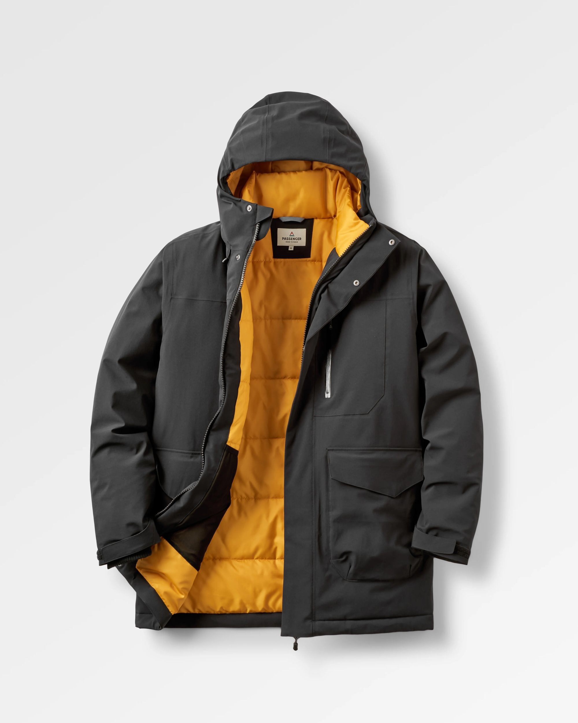 Rainier Waterproof Parka - Black - Flatlay