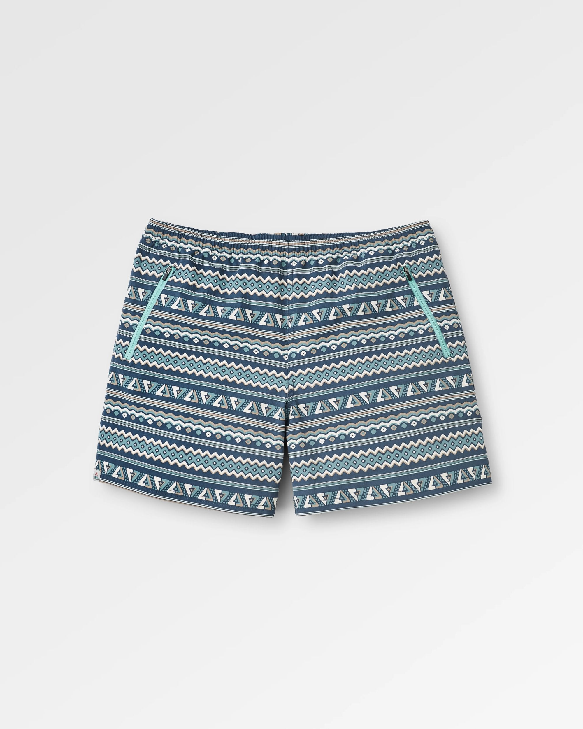 Flaris NetPlus® All Purpose Short - Geo Stripe Dark Denim - Flatlay