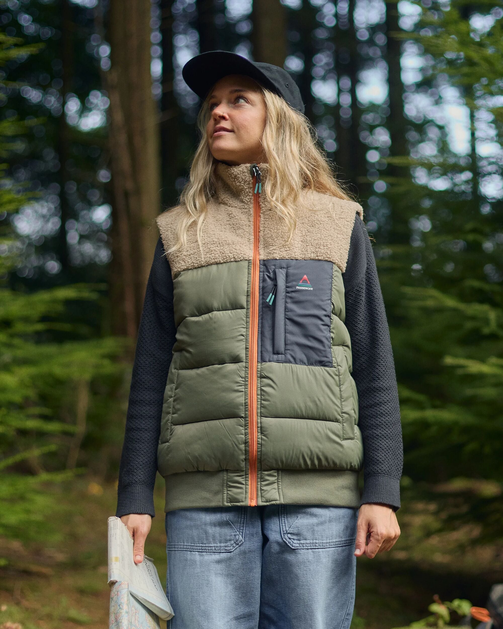 Inspire Recycled Insulated Gilet - Dusty Olive - Lifestyle