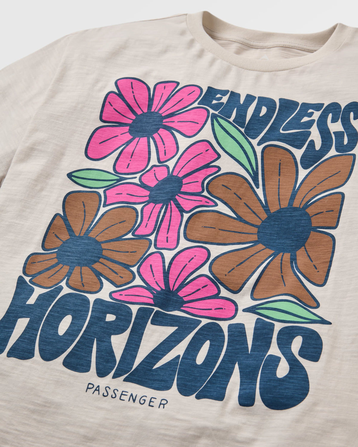 Endless Horizons T-Shirt - White Sand - Flatlay