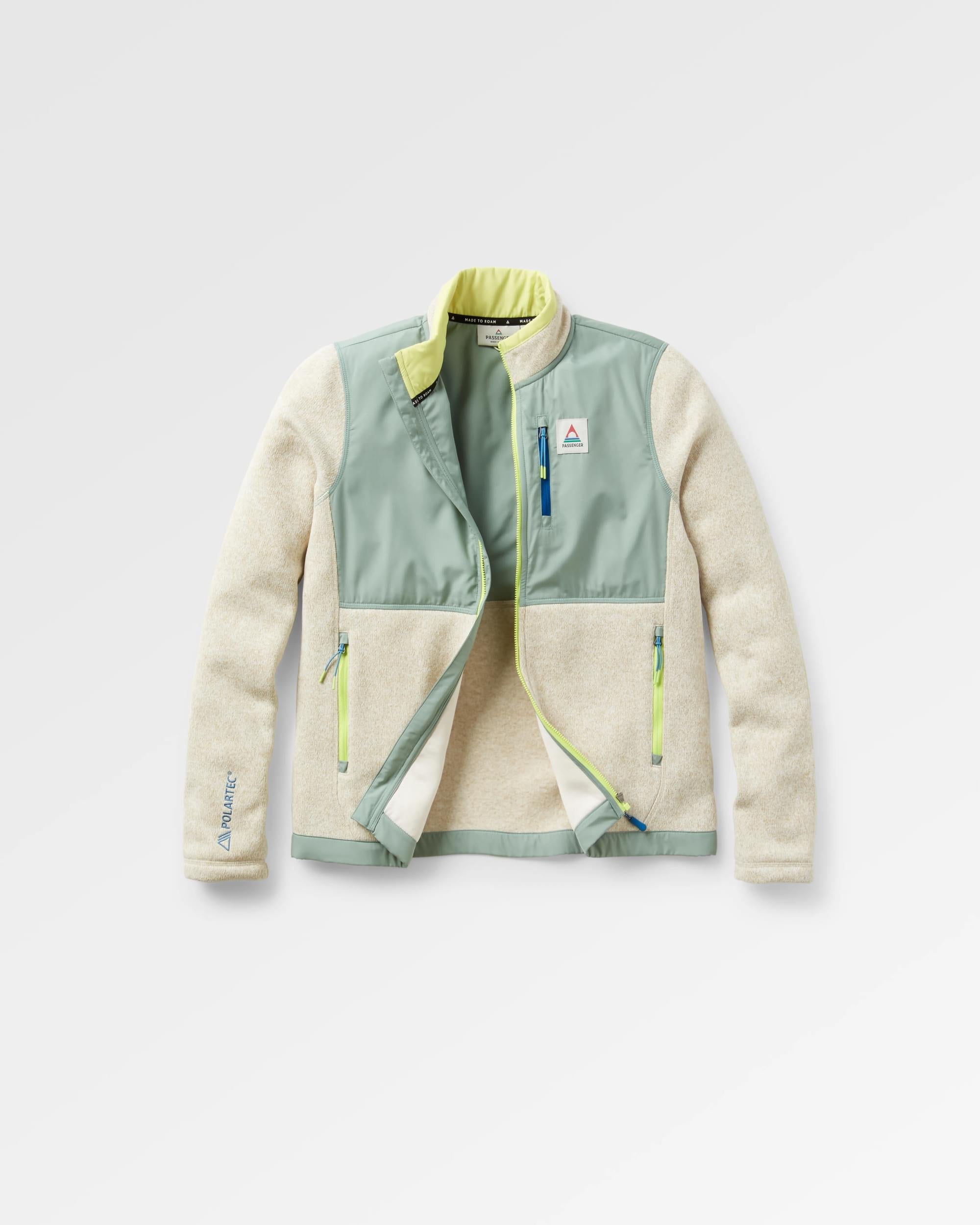 Women's Wilder Recycled Polartec® Fleece - Birch Marl - Flatlay