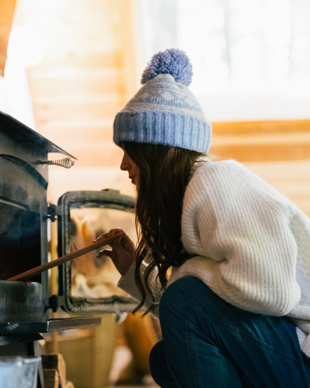 Lodge Recycled Bobble Hat - Blue Fog - Lifestyle - Female