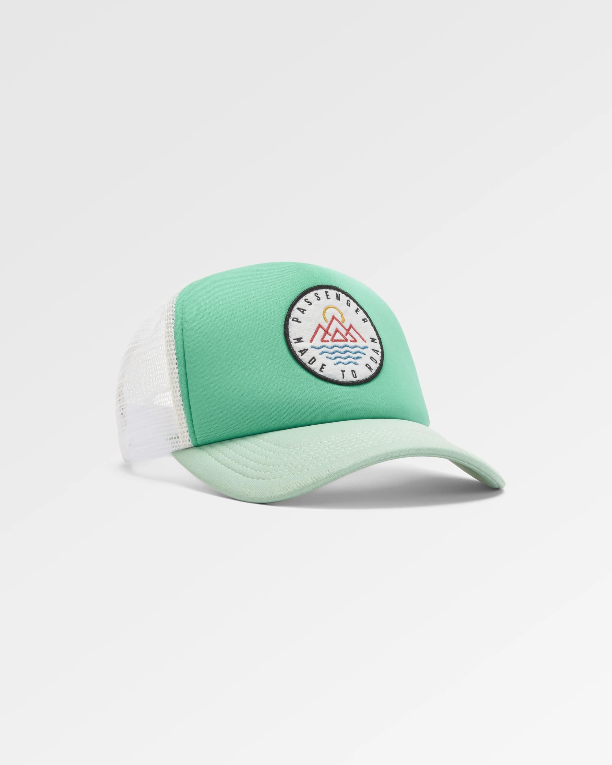 Escapism Trucker Cap - Green Fig - Flatlay