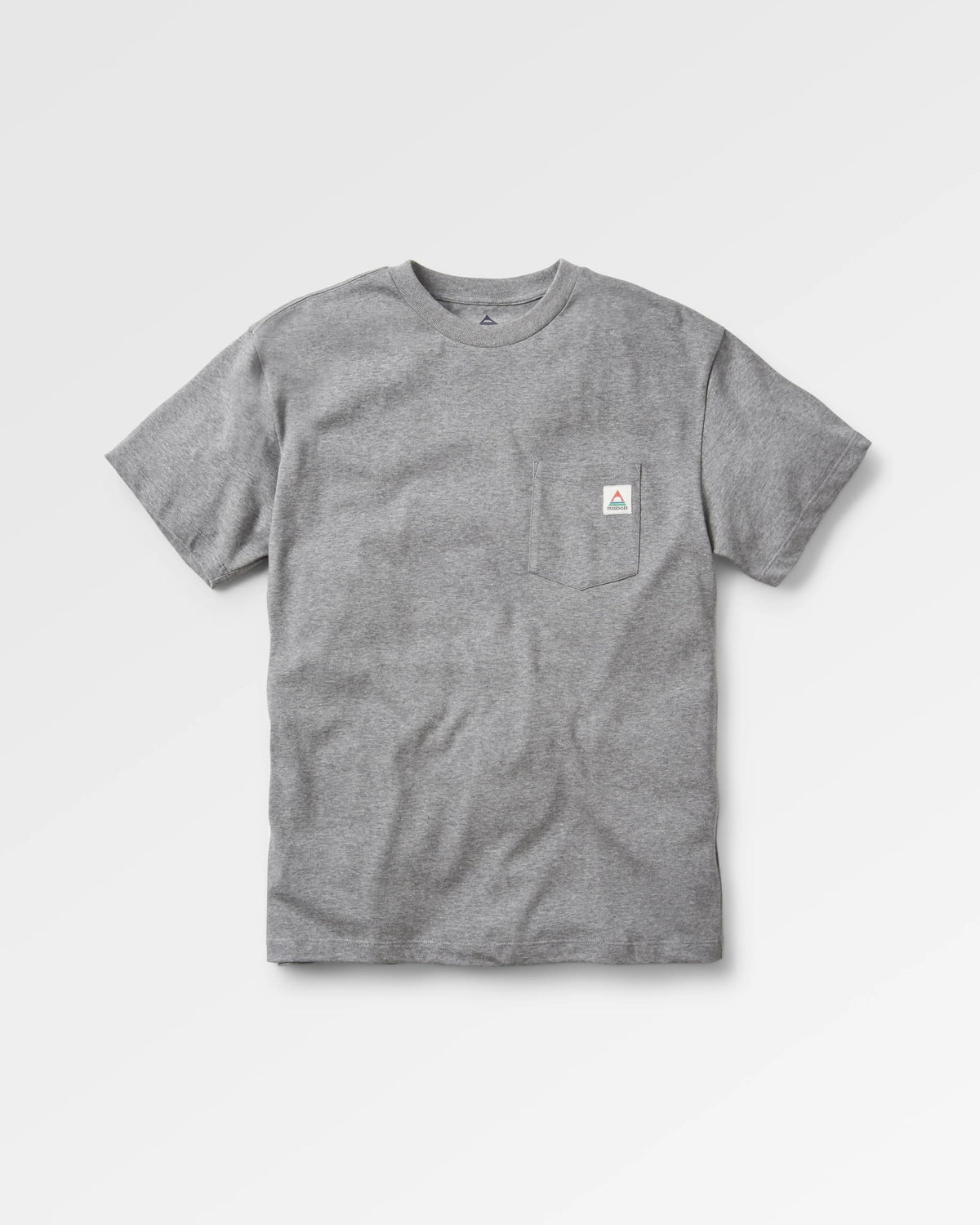 Heritage Organic Relaxed Fit T-Shirt - Dark Grey Marl - Flatlay