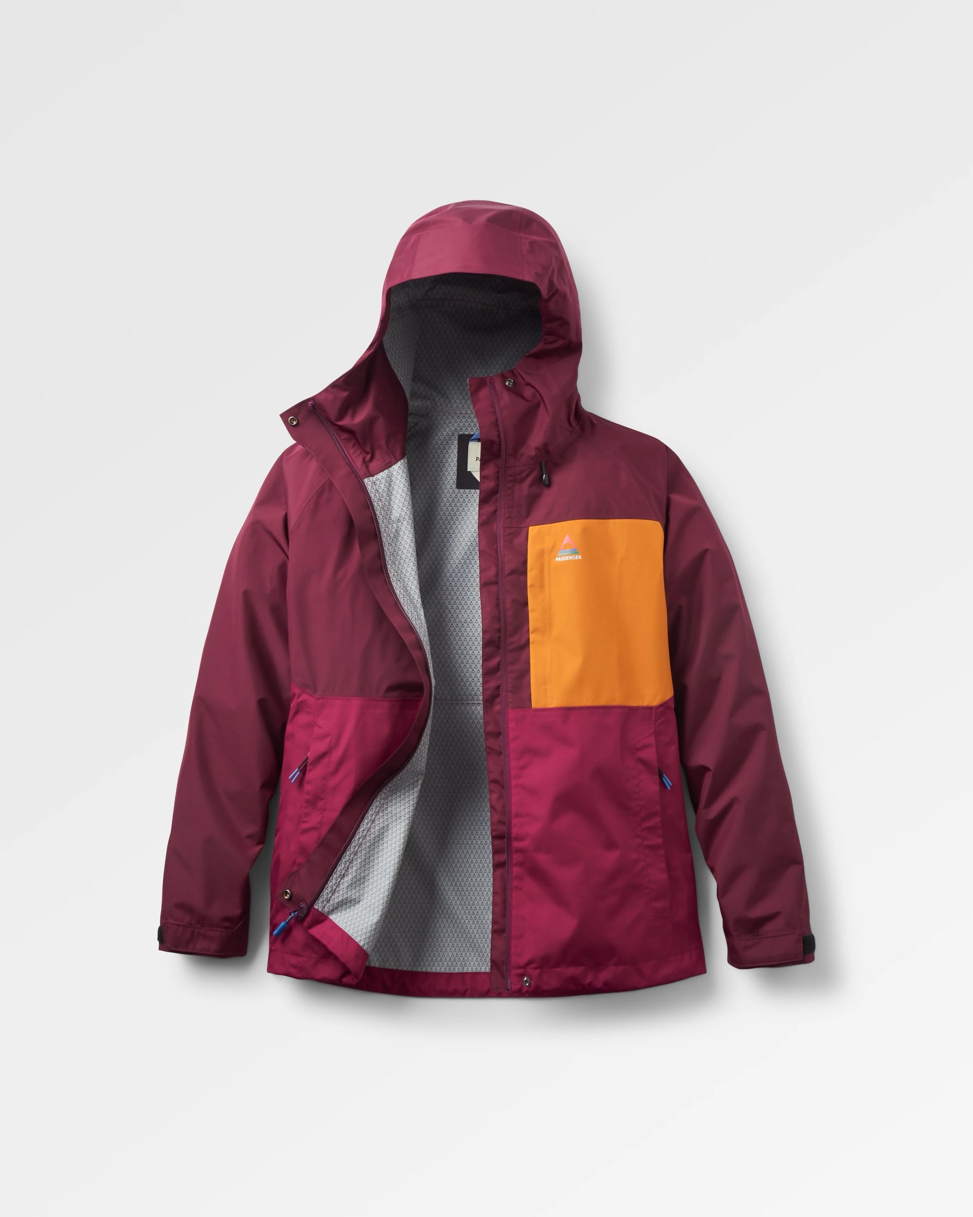 Trailscape Women's Recycled Waterproof Jacket - Fig/Wild Berry - Flatlay