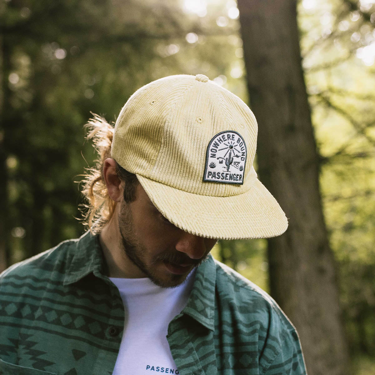 Male_Hazy Recycled Cotton Cord Low Profile Cap - Ochre Yellow