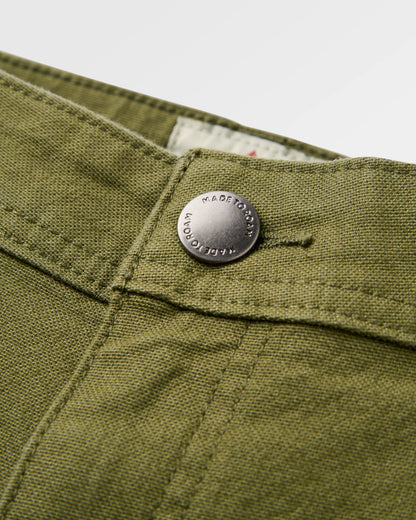 Vantage Organic Cotton Canvas Short - Khaki - Flatlay