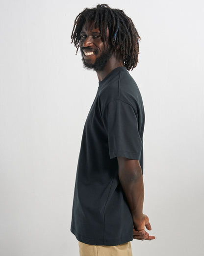Vita Wordmark Relaxed Fit T-Shirt - Black - Studio Model