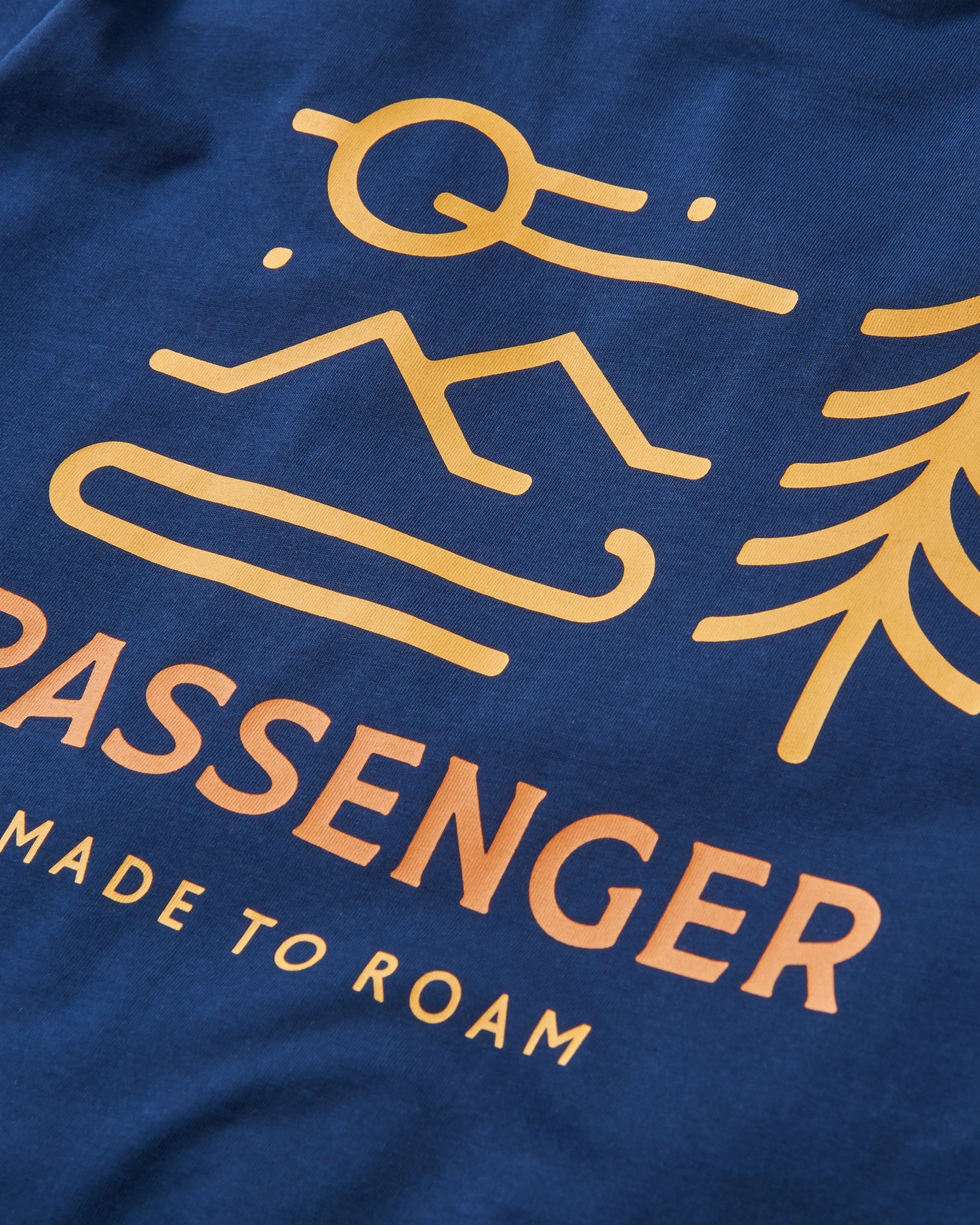 Phoenix Organic Cotton T-Shirt - Rich Navy - Flatlay