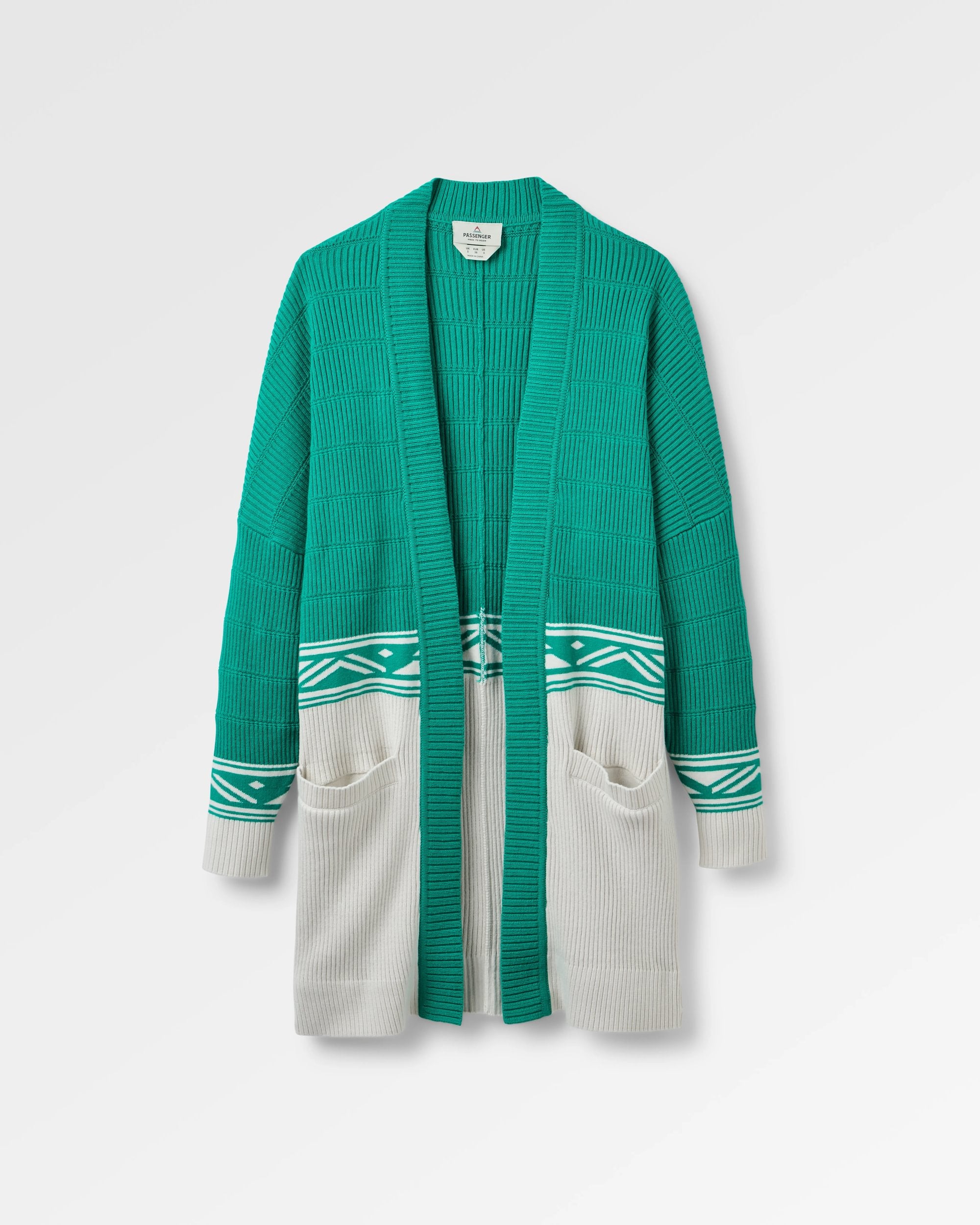 Nurture Organic Cotton Cardigan - Greenlake - Flatlay