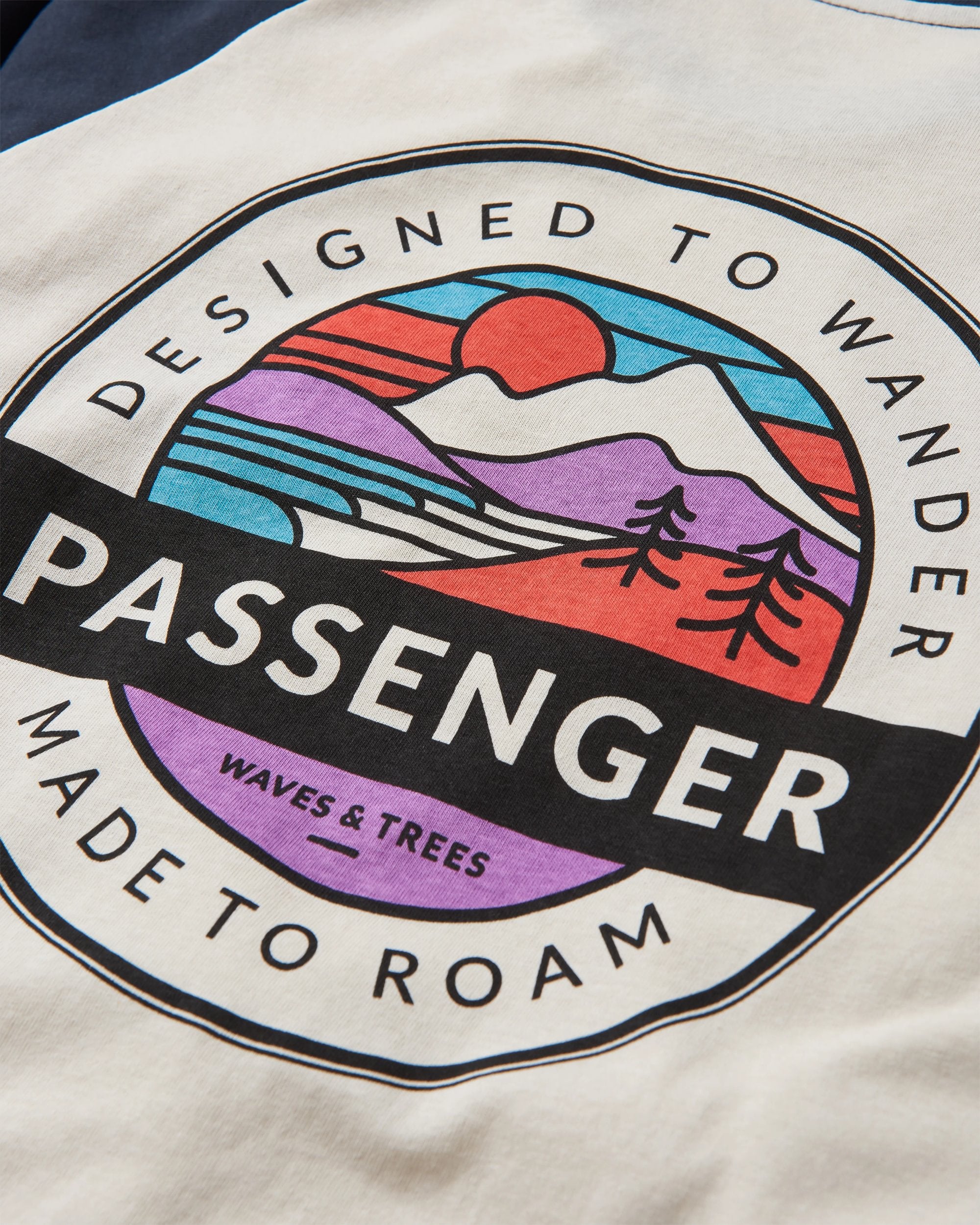 Wilds Recycled Cotton Oversized LS T-Shirt - Deep Navy - Flatlay