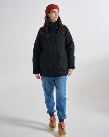 Alaska Recycled Insulated Parka - Black - Studio Model