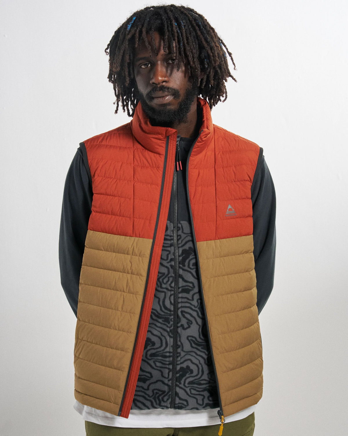 Ashland Down Vest - Dark Rust/Caramel - Studio Model