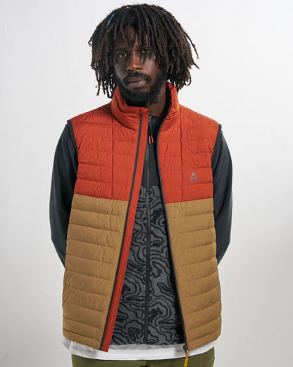 Ashland Down Vest - Dark Rust/Caramel - Studio Model