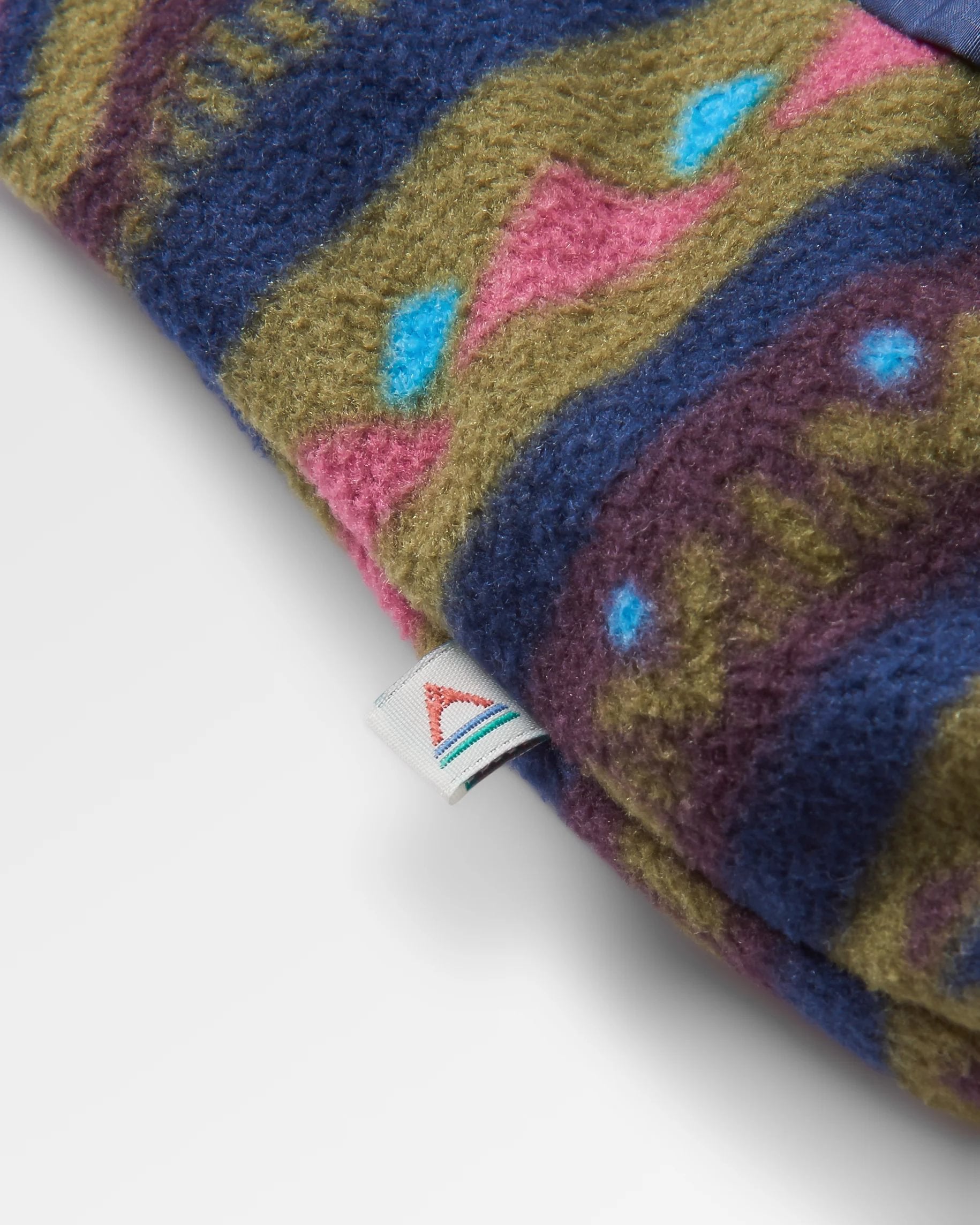 Adrift Recycled Polar Fleece - Mountain Geo Multi - Flatlay