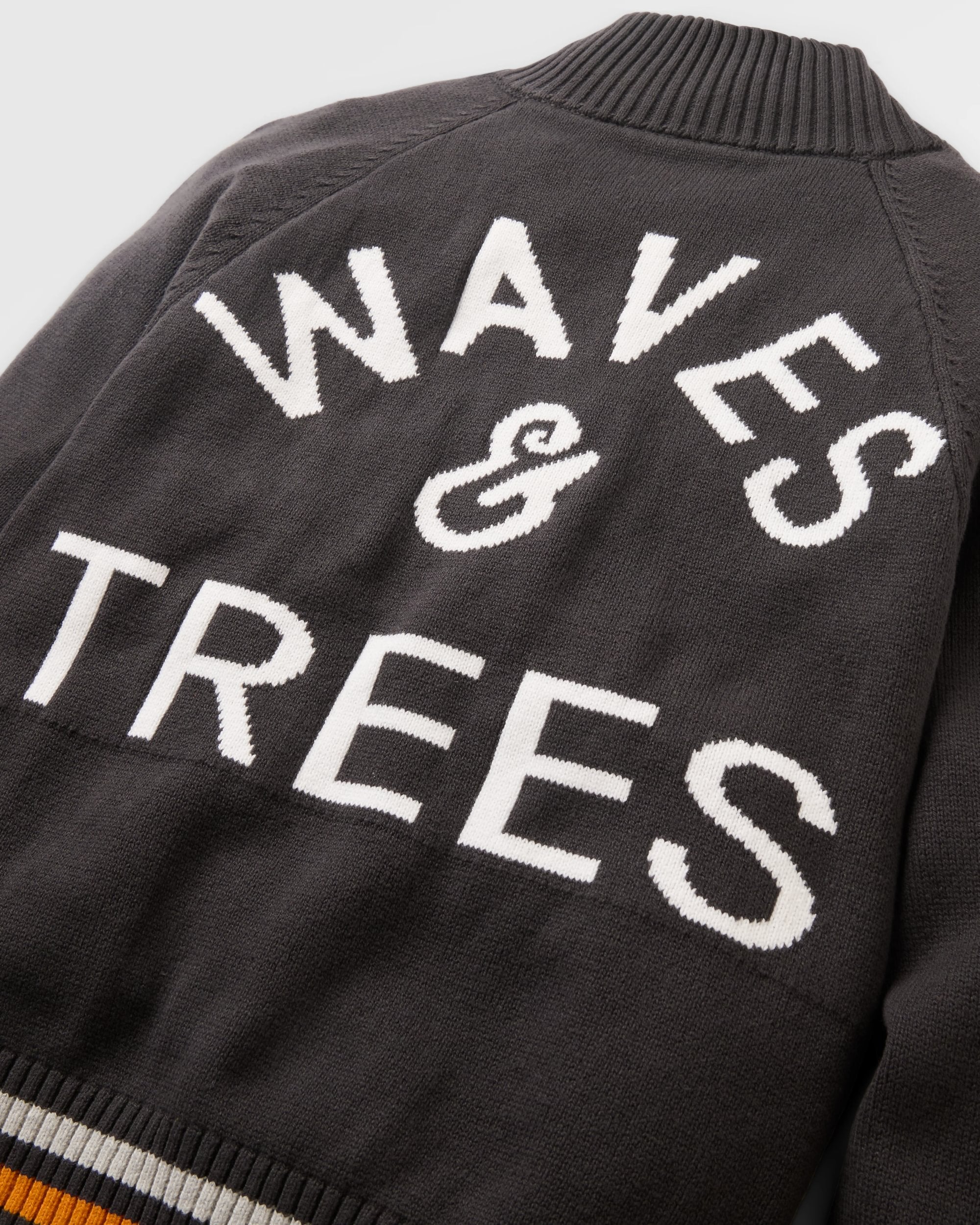 Penida Full-Zip Knitted Jacket - Faded Black - Flatlay