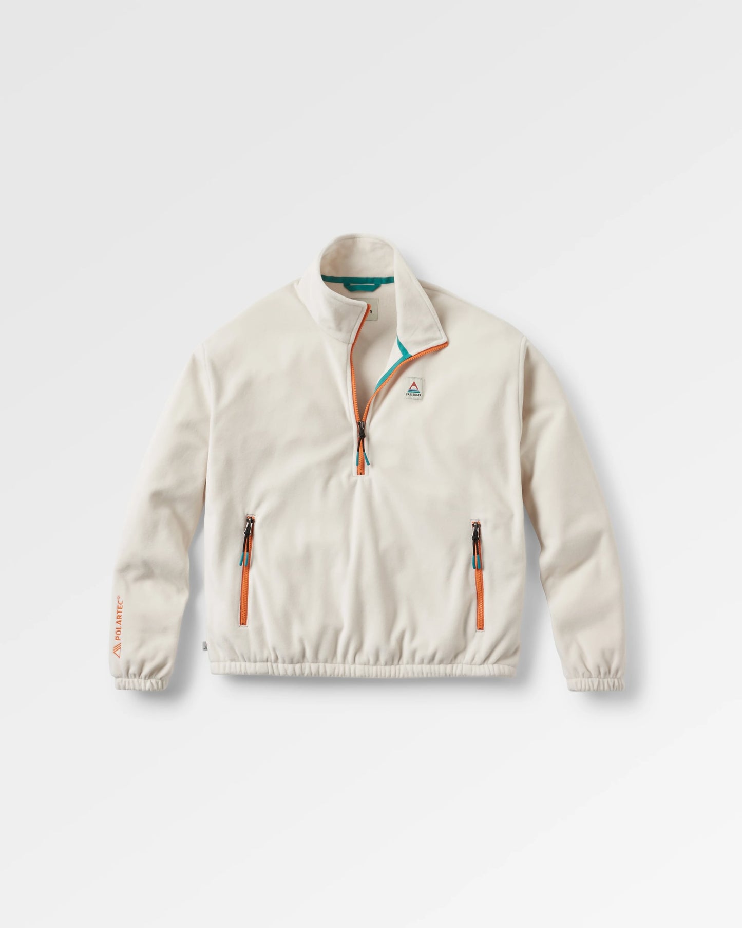 Ayla Recycled Micro Polartec® Fleece - Vintage White - Flatlay