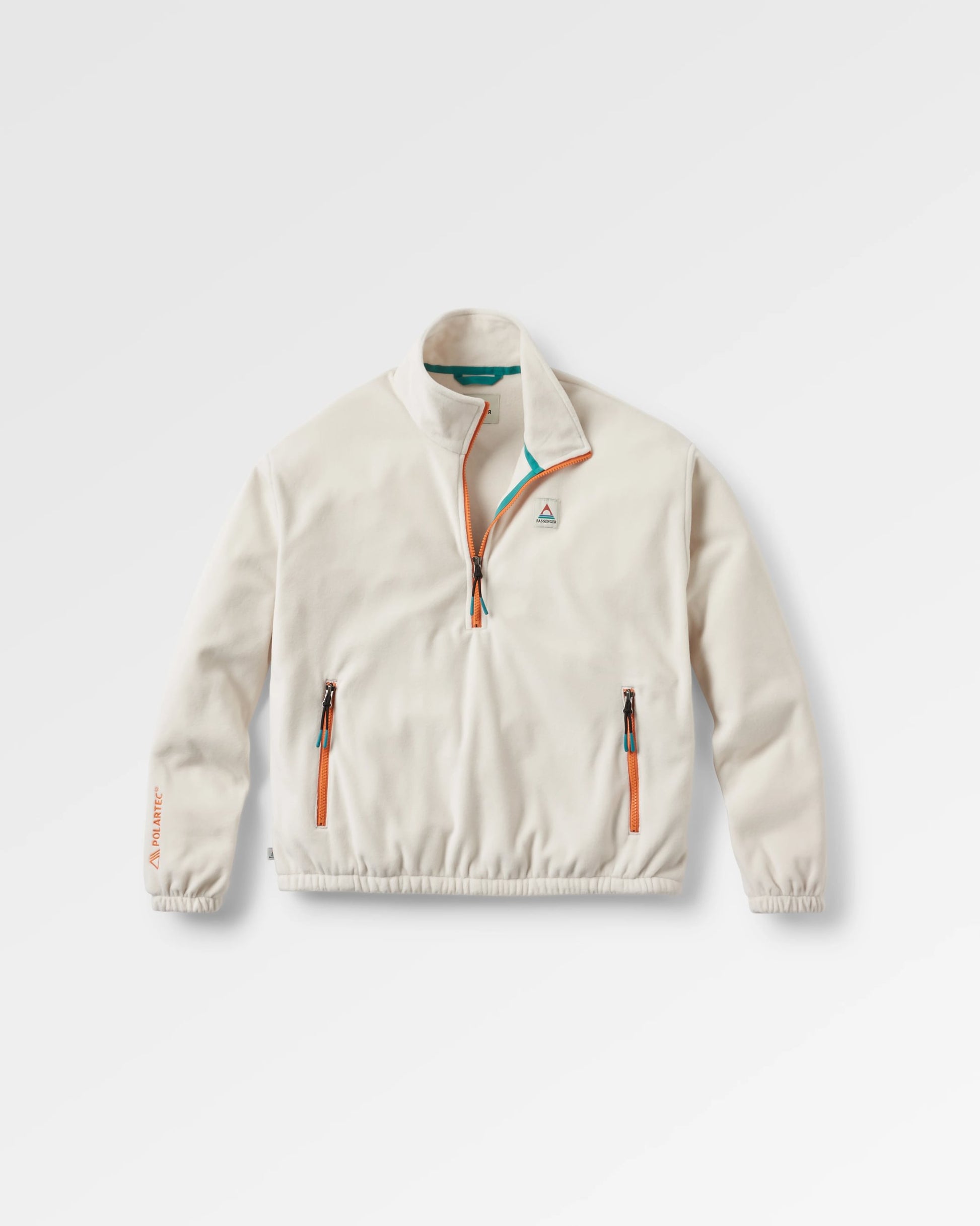 Ayla Recycled Micro Polartec® Fleece - Vintage White - Flatlay