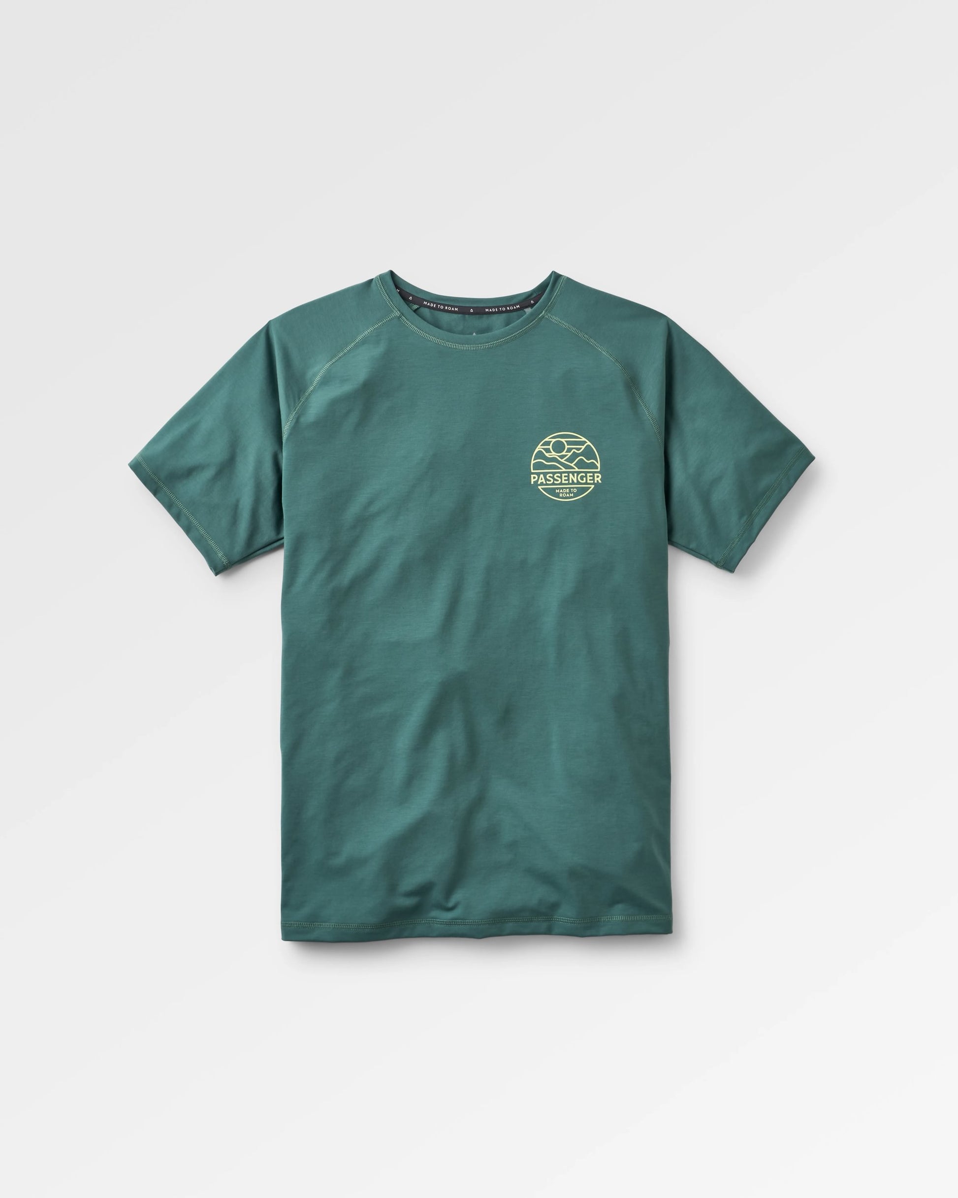 Sedona Recycled Active T-Shirt - Deep Ocean - Flatlay