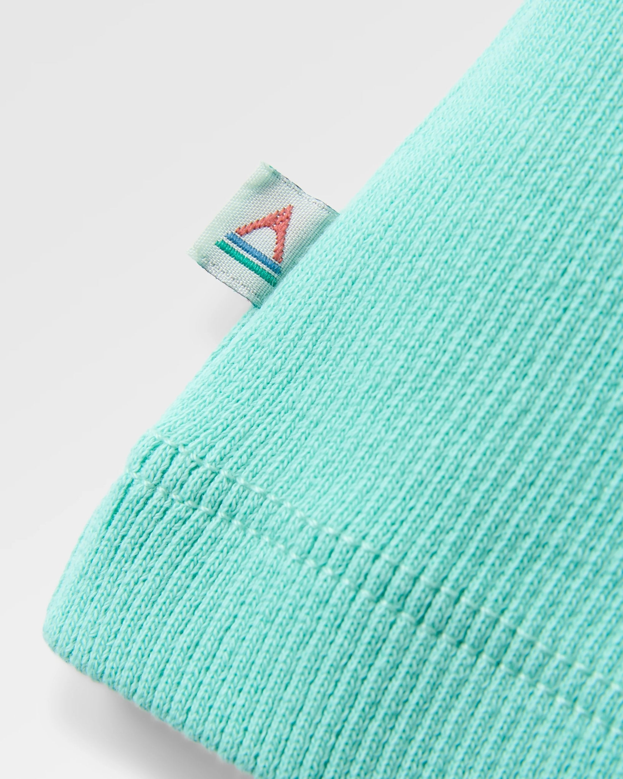 Out There Ribbed T-Shirt - Aqua - Flatlay