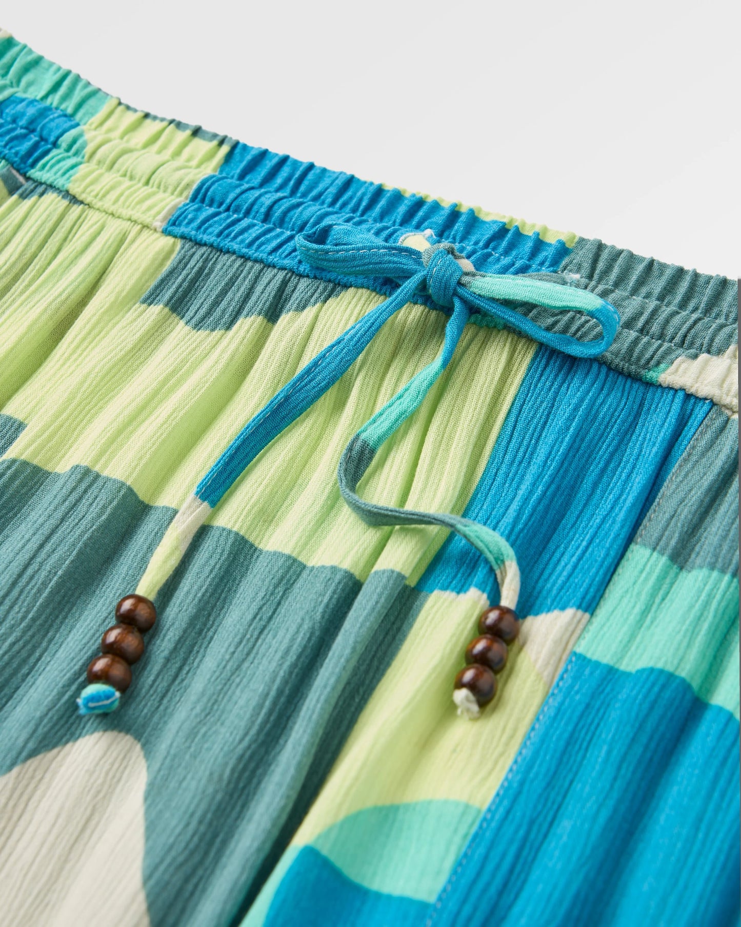 Dew EcoVero Woven Skirt - Vista Patchwork Aqua - Flatlay