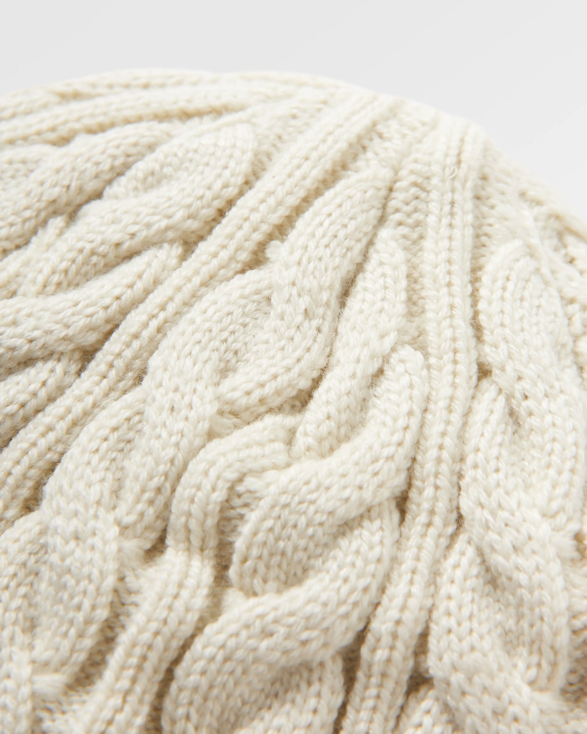 Fireside Recycled Cable Knit Beanie - Birch