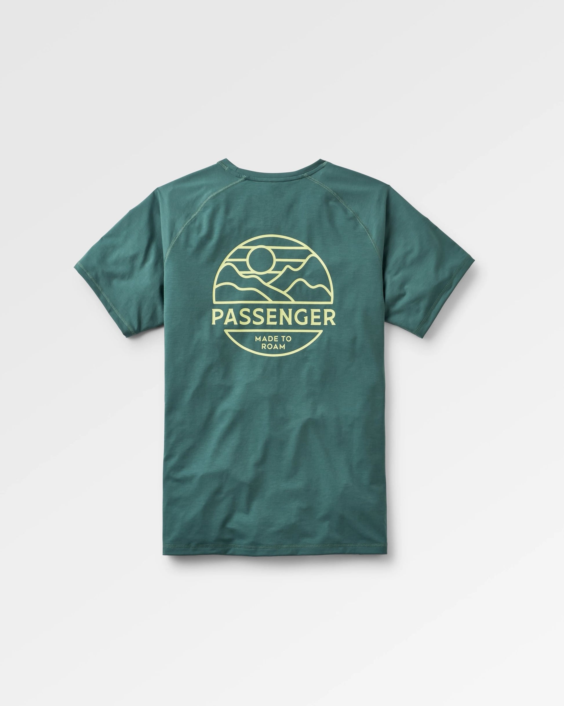 Sedona Recycled Active T-Shirt - Deep Ocean - Flatlay