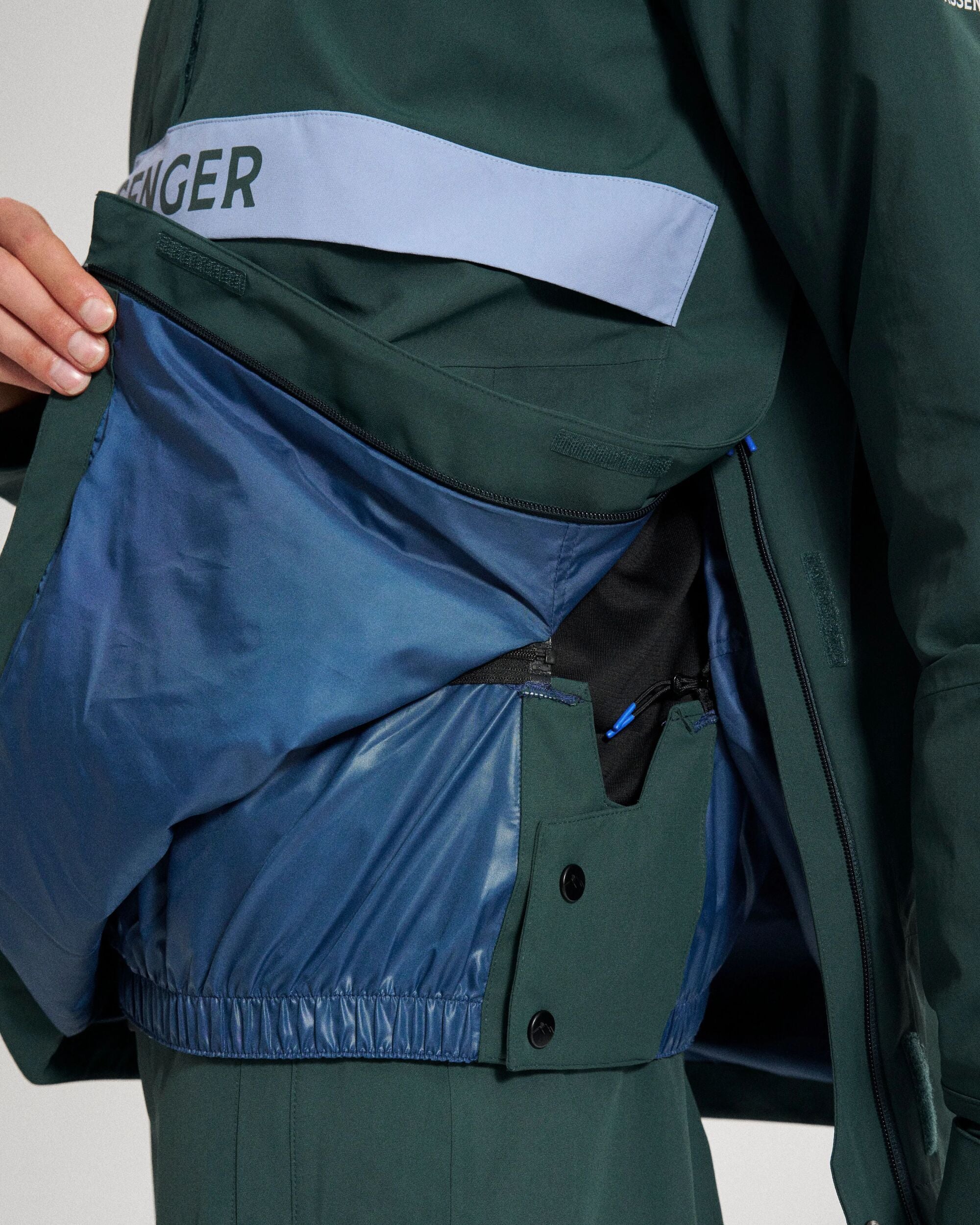 Snowscape Men's Recycled Anorak - Dark Fern  - Studio Model