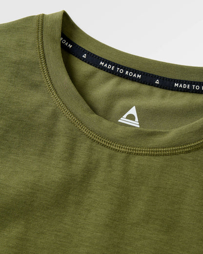 Classic Logo Drirelease® Active T-Shirt - Khaki - Flatlay