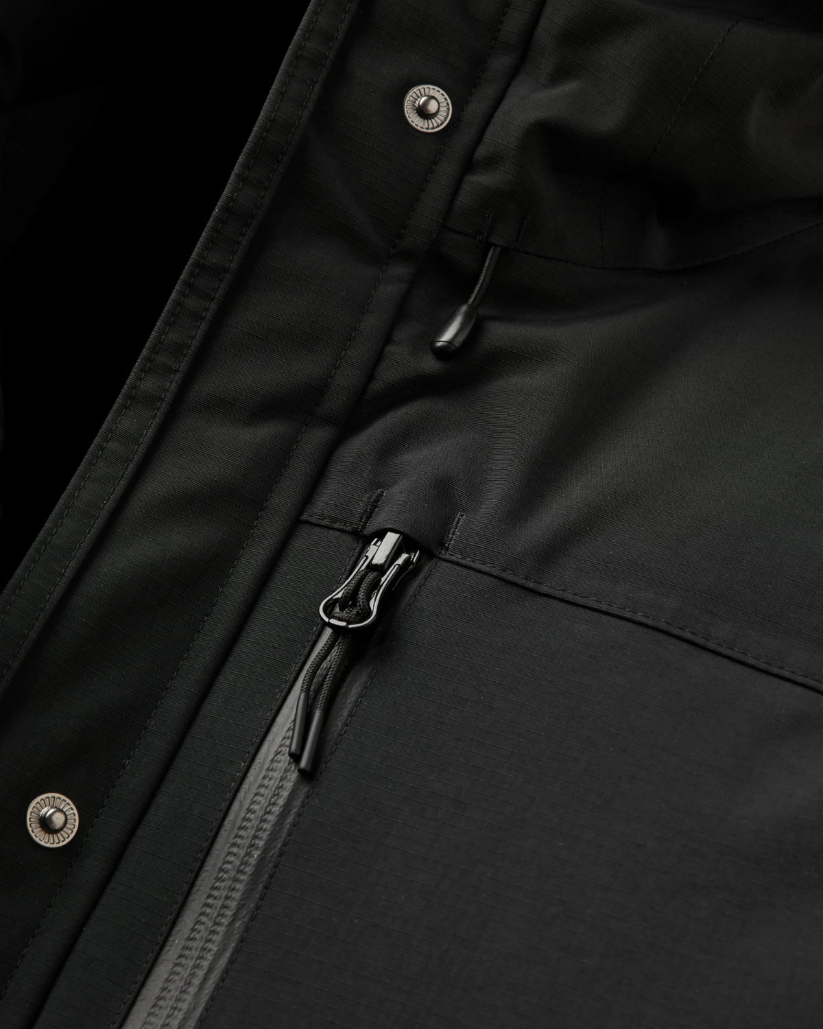 Cloudmont Waterproof Down Parka - Black - Flatlay