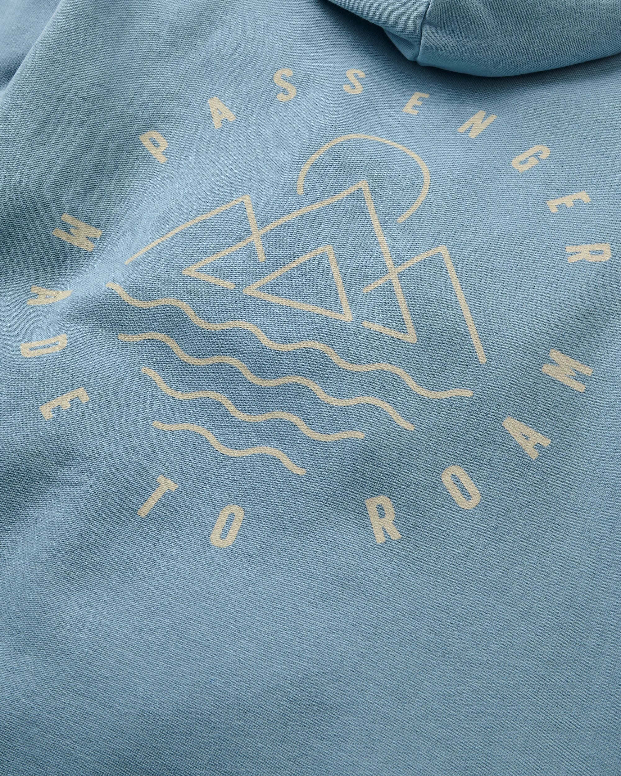 Escapism Hoodie - Faded Denim - Flatlay
