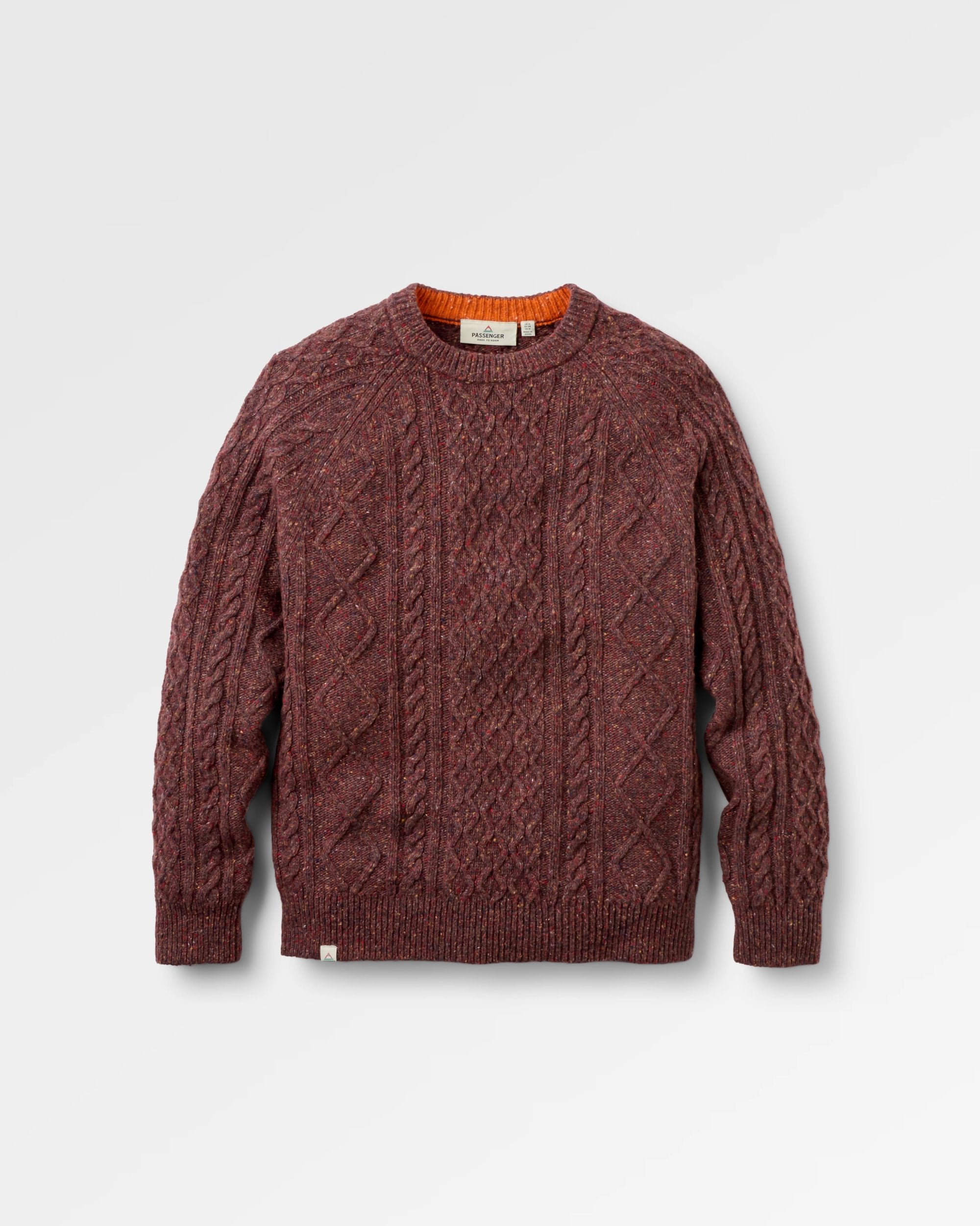 Sandbar Merino Blend Knitted Jumper - Brambleberry - Flatlay