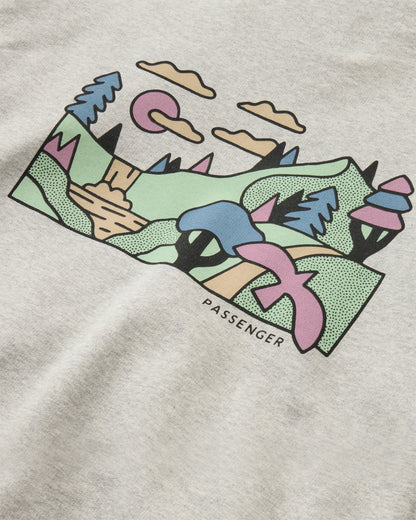 Slower Rhythms Women's Cotton Sweatshirt - Grey Marl - Flatlay