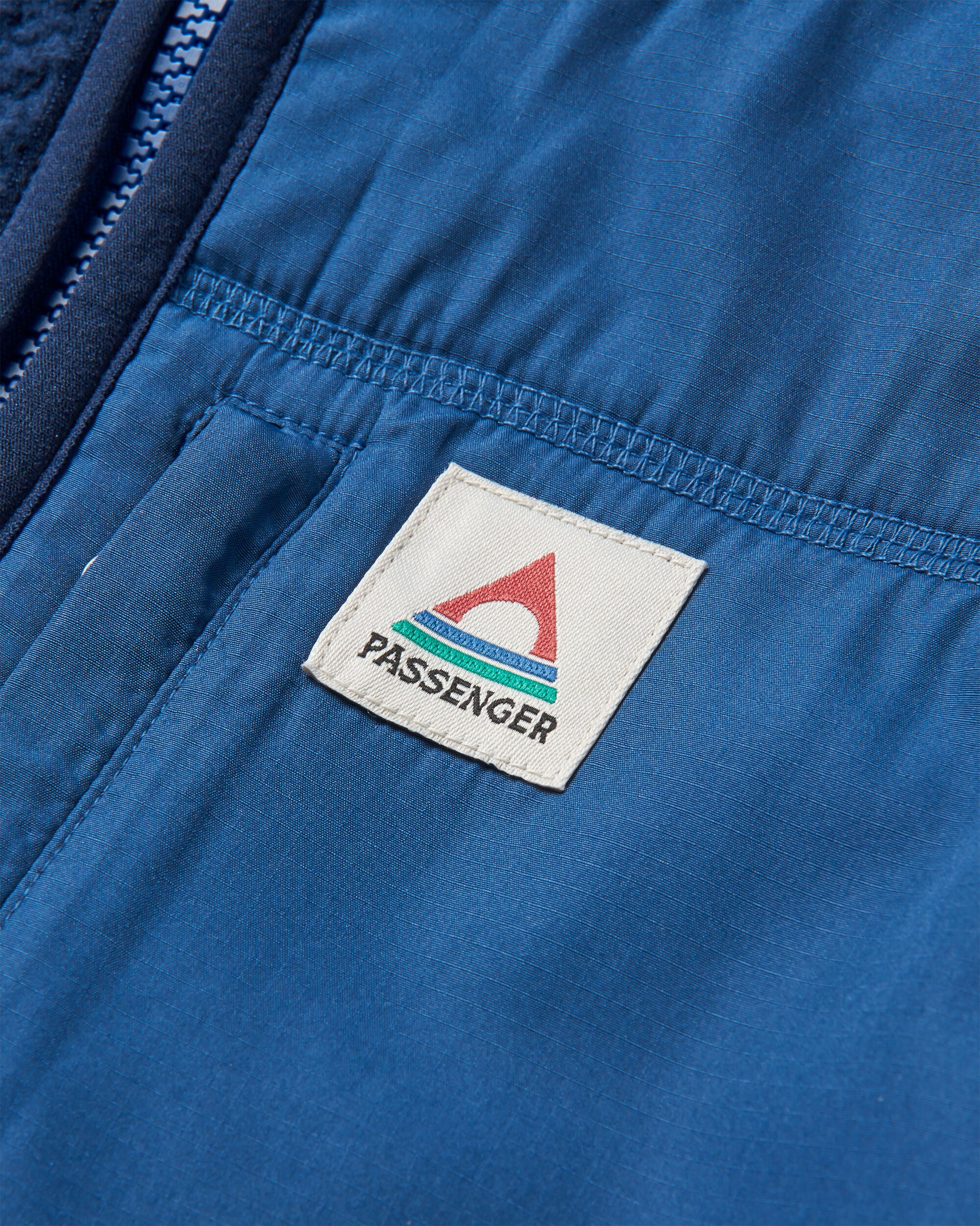 Ventura 1/2 Zip Recycled Sherpa Fleece - Rich Navy - Flatlay